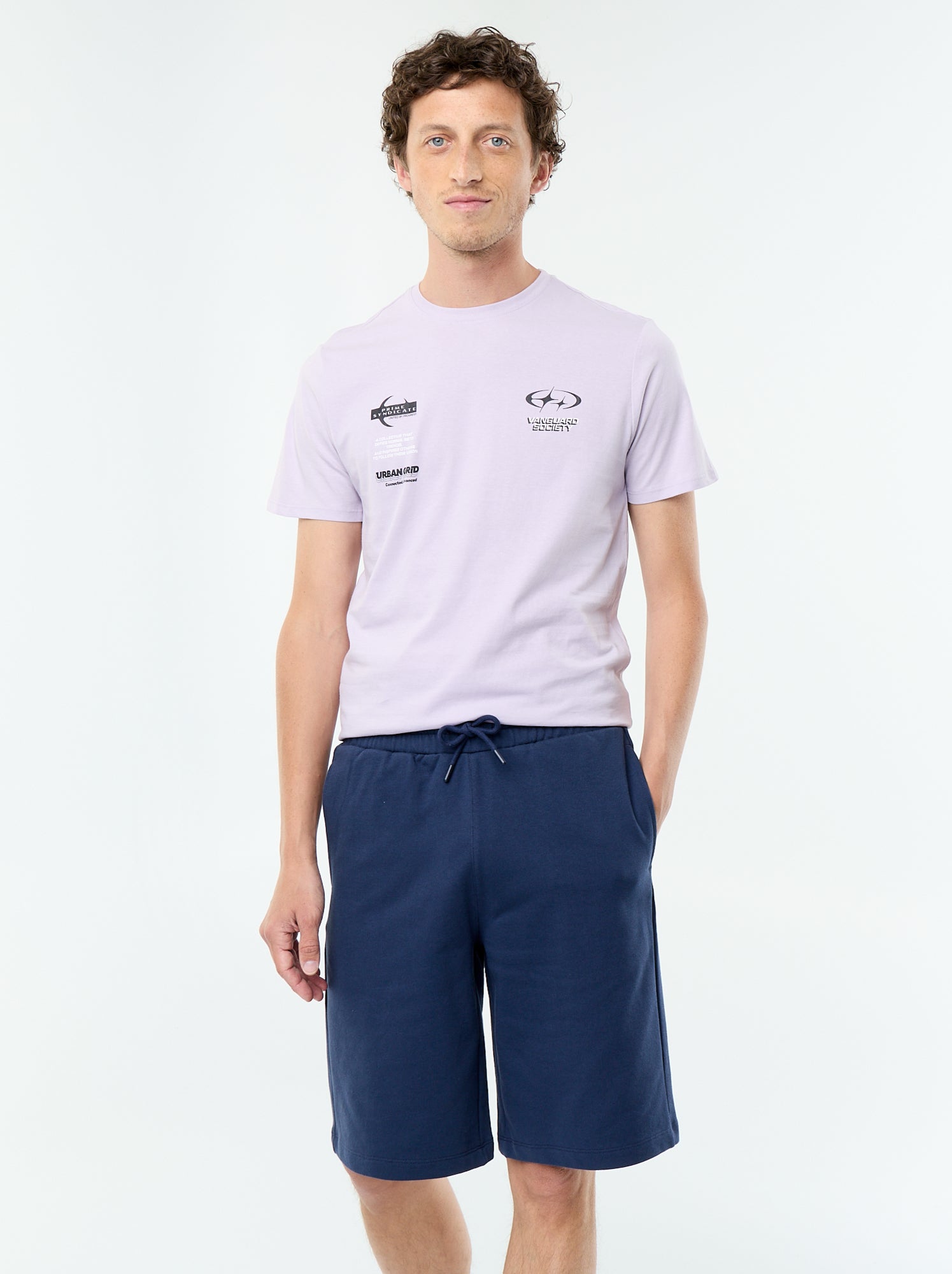 Bermuda en French Terry - Bleu