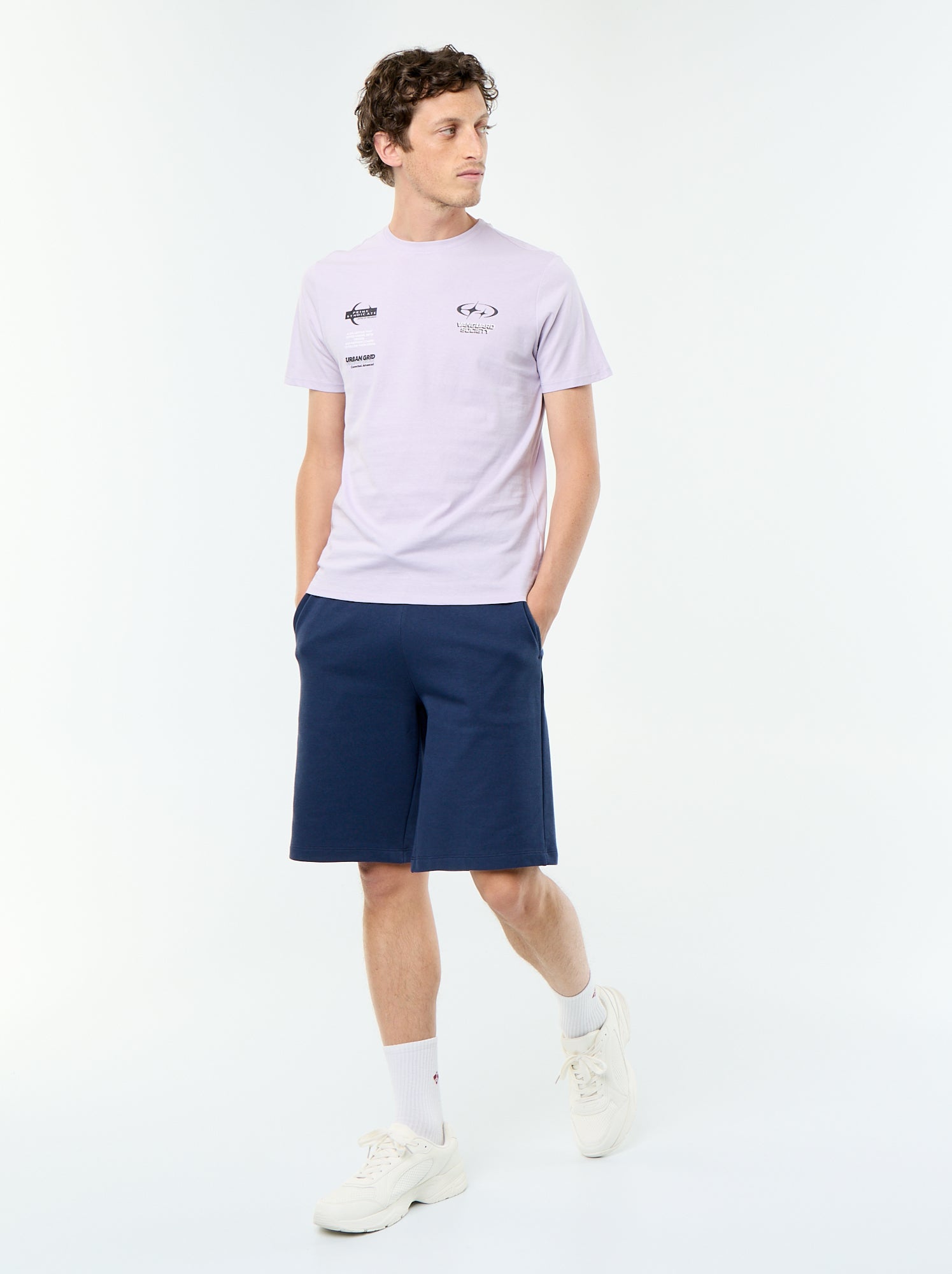 Bermuda en French Terry - Bleu