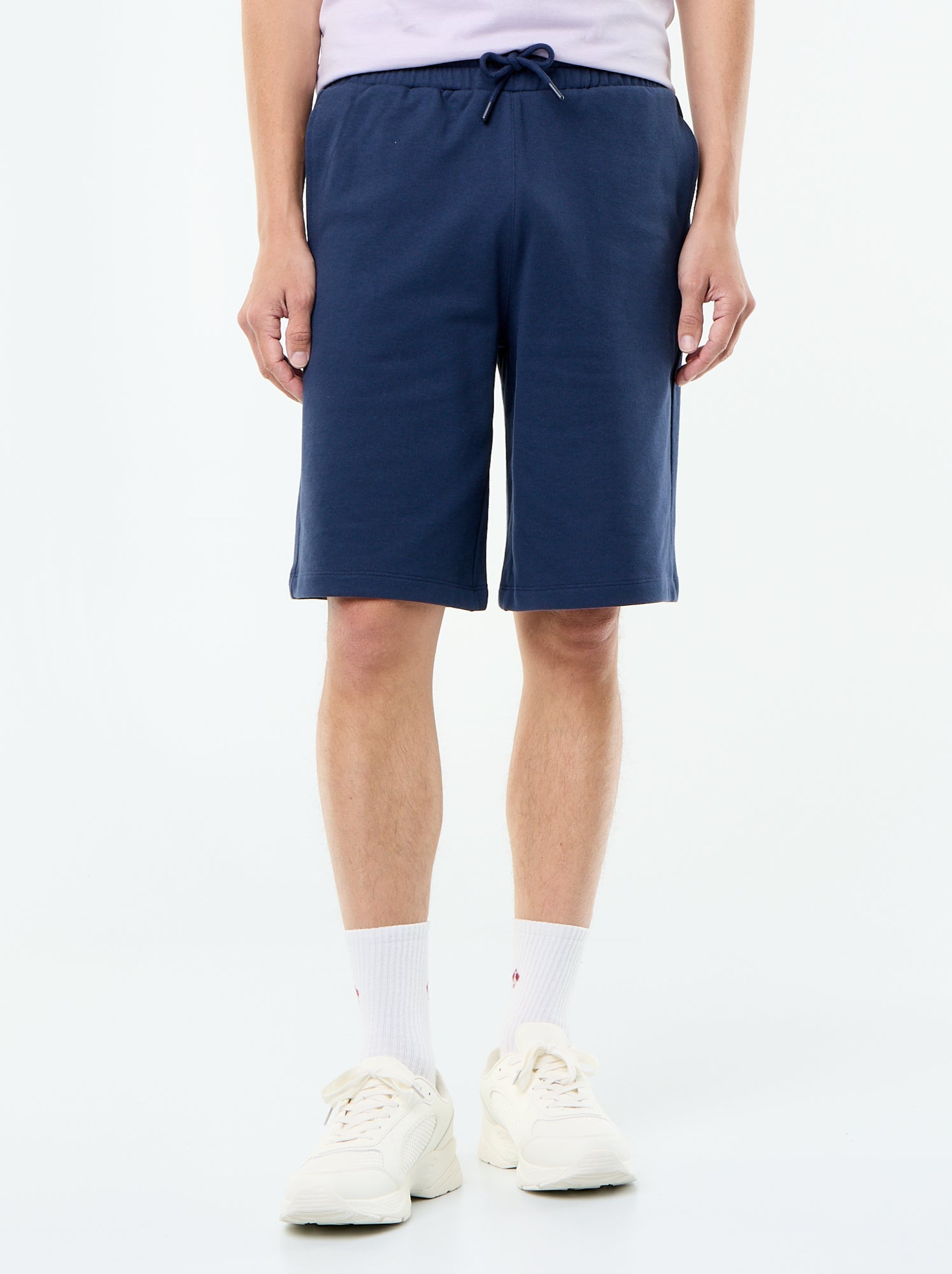 Bermuda en French Terry - Bleu