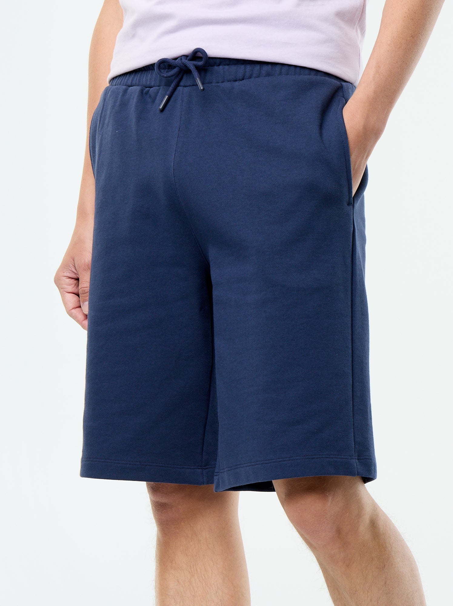 Bermuda en French Terry - Bleu