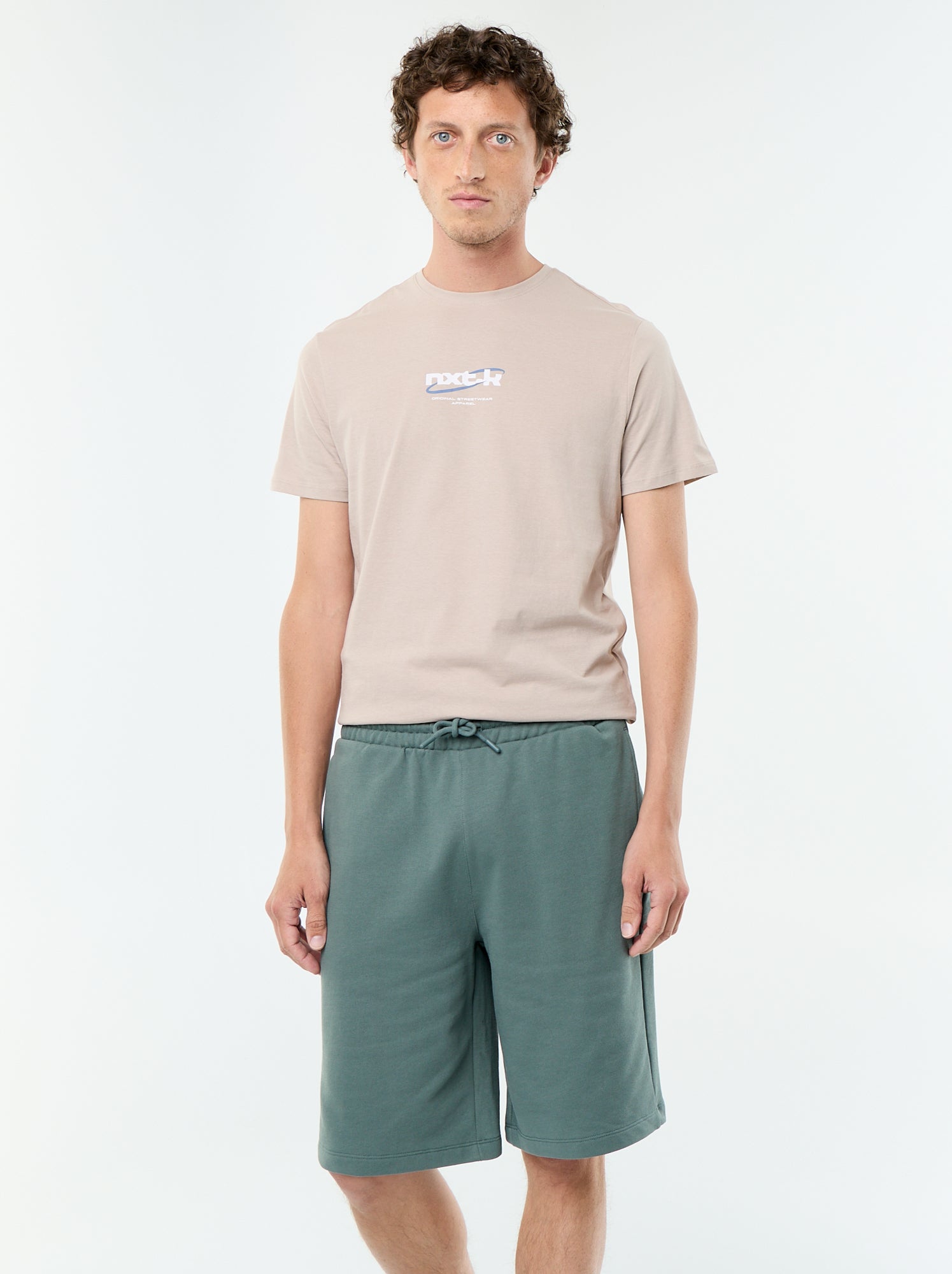 Bermuda en French Terry - Vert