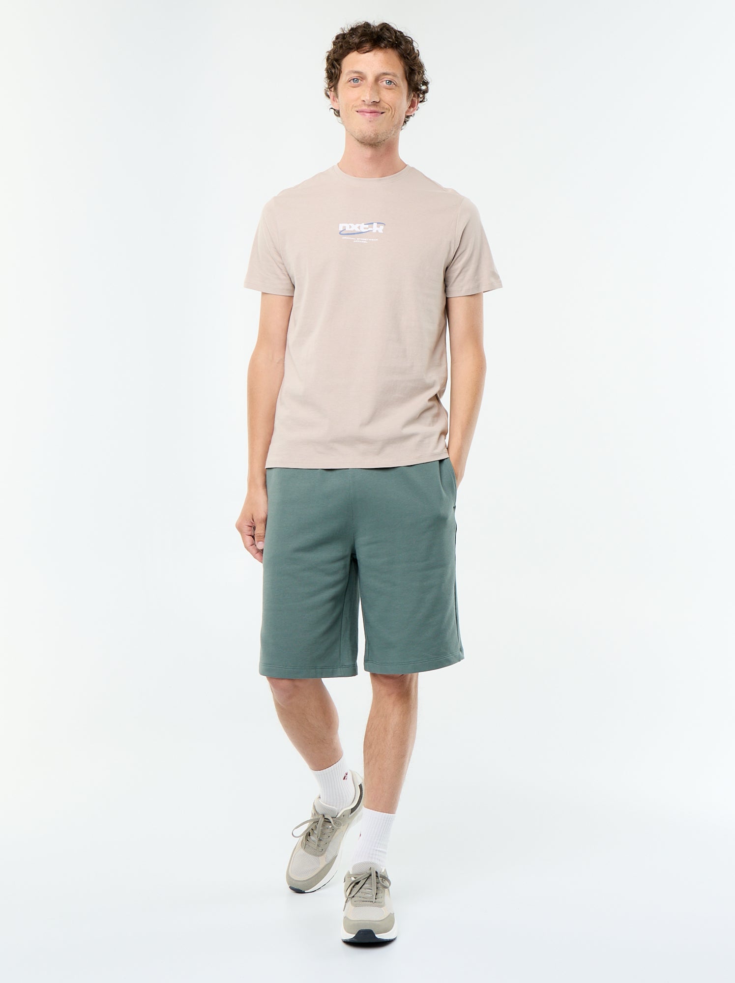 Bermuda en French Terry - Vert