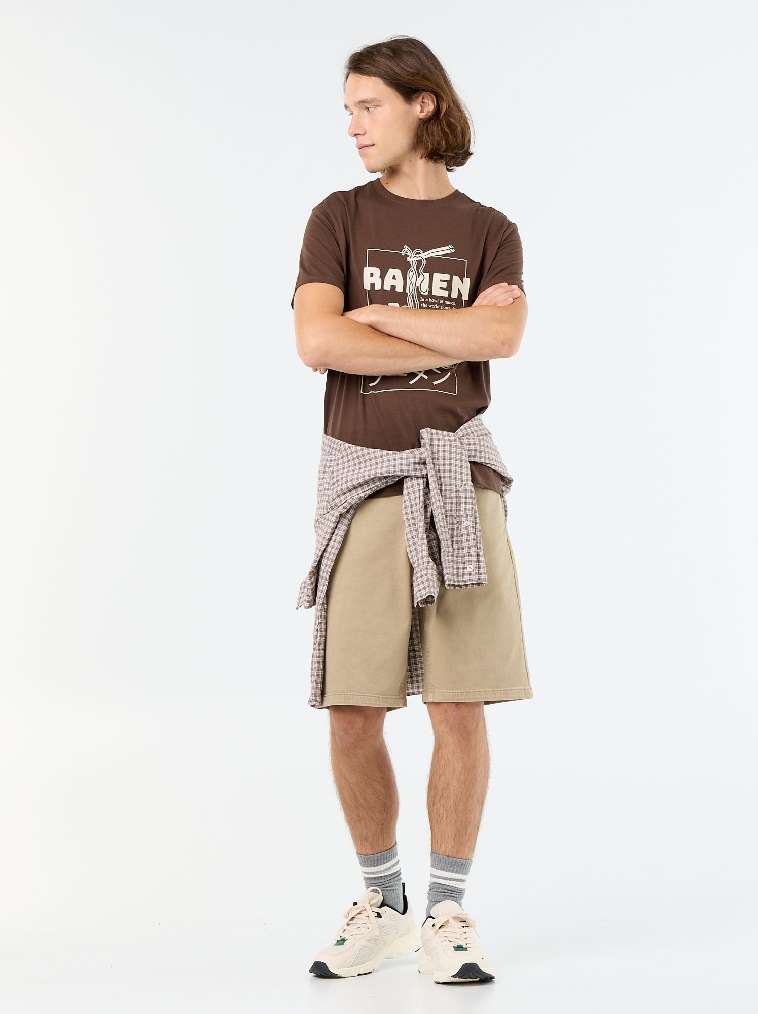 Bermuda en jean 5 poches - Beige