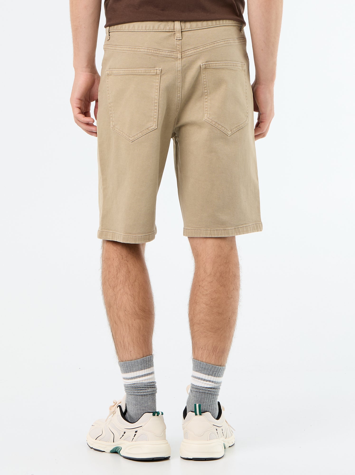 Bermuda en jean 5 poches - Beige