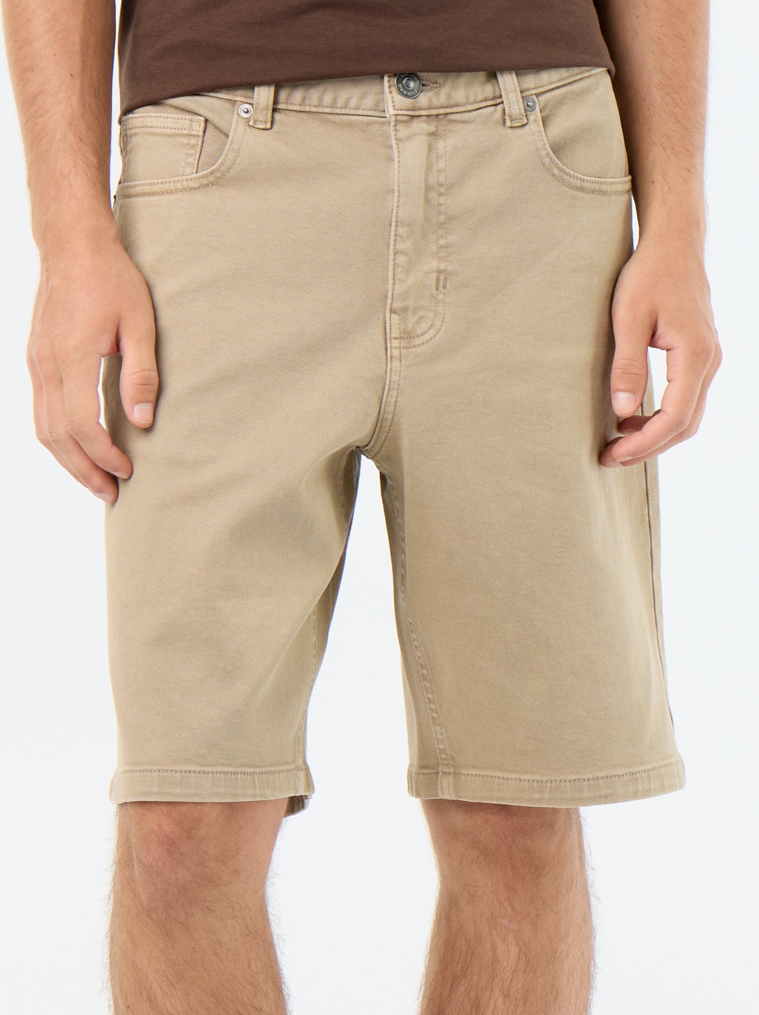 Bermuda en jean 5 poches - Beige