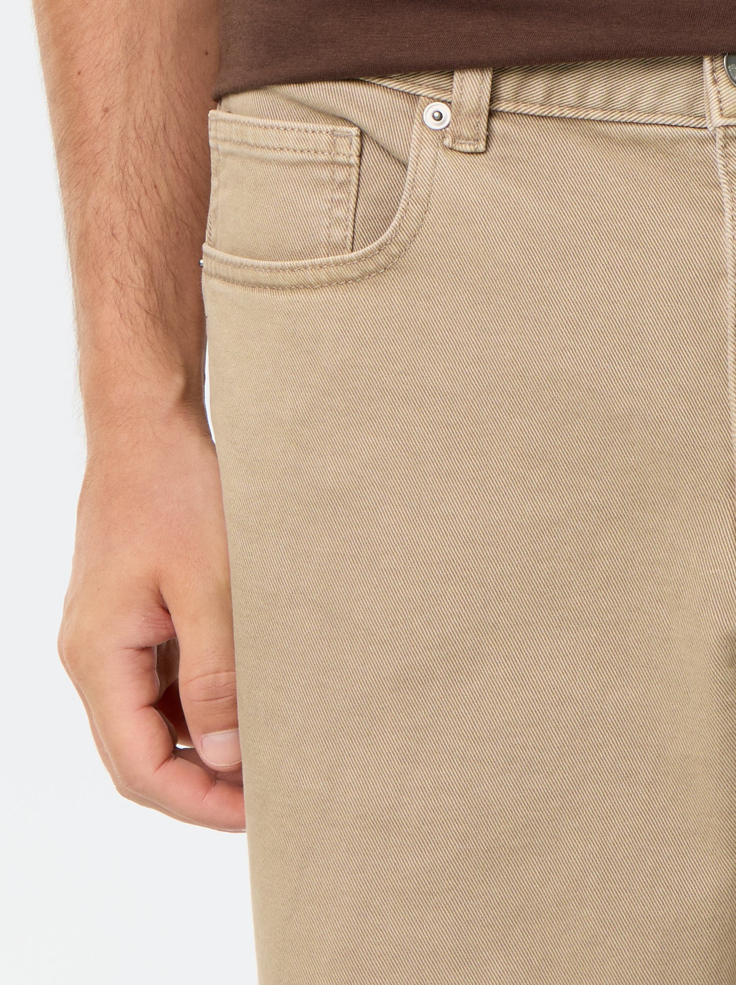 Bermuda en jean 5 poches - Beige