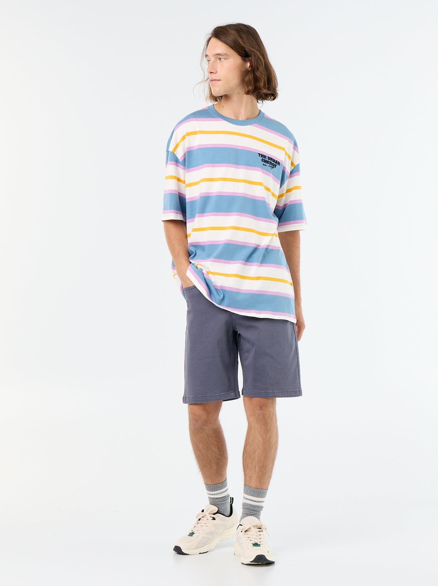 Bermuda en jean 5 poches - Gris