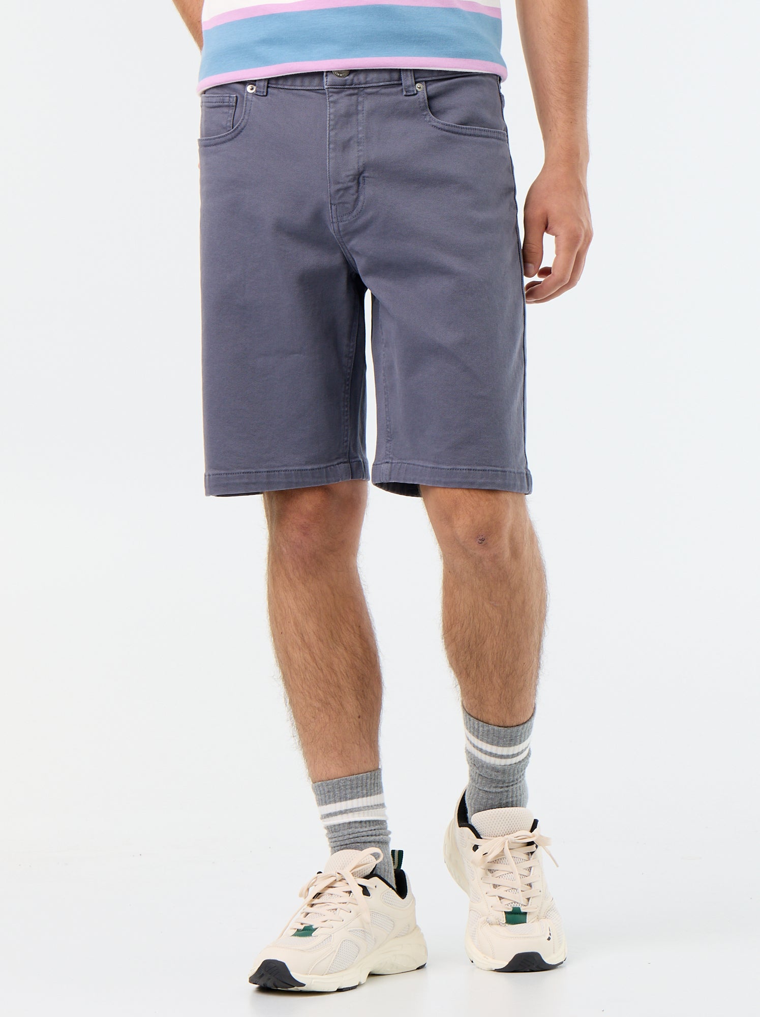 Bermuda en jean 5 poches - Gris