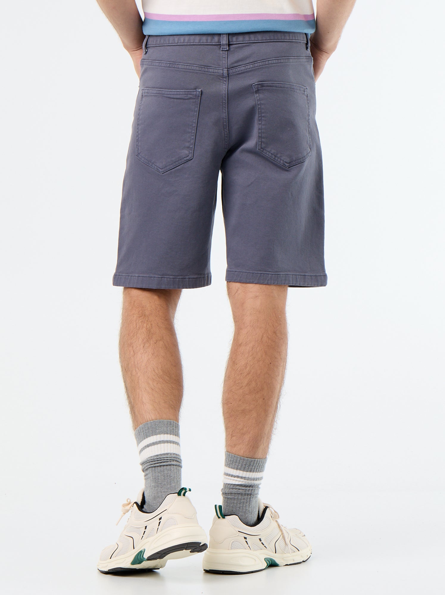 Bermuda en jean 5 poches - Gris