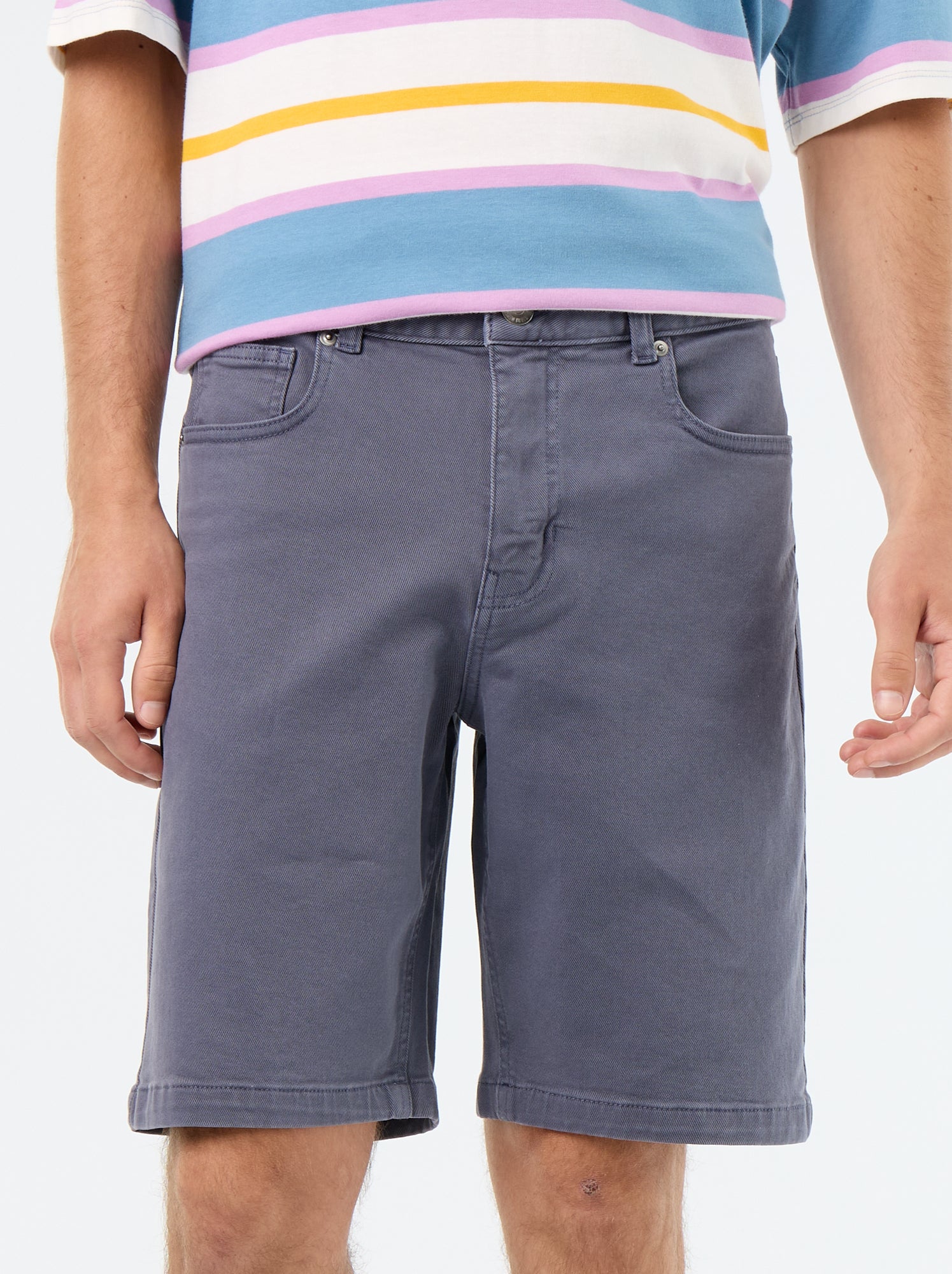 Bermuda en jean 5 poches - Gris
