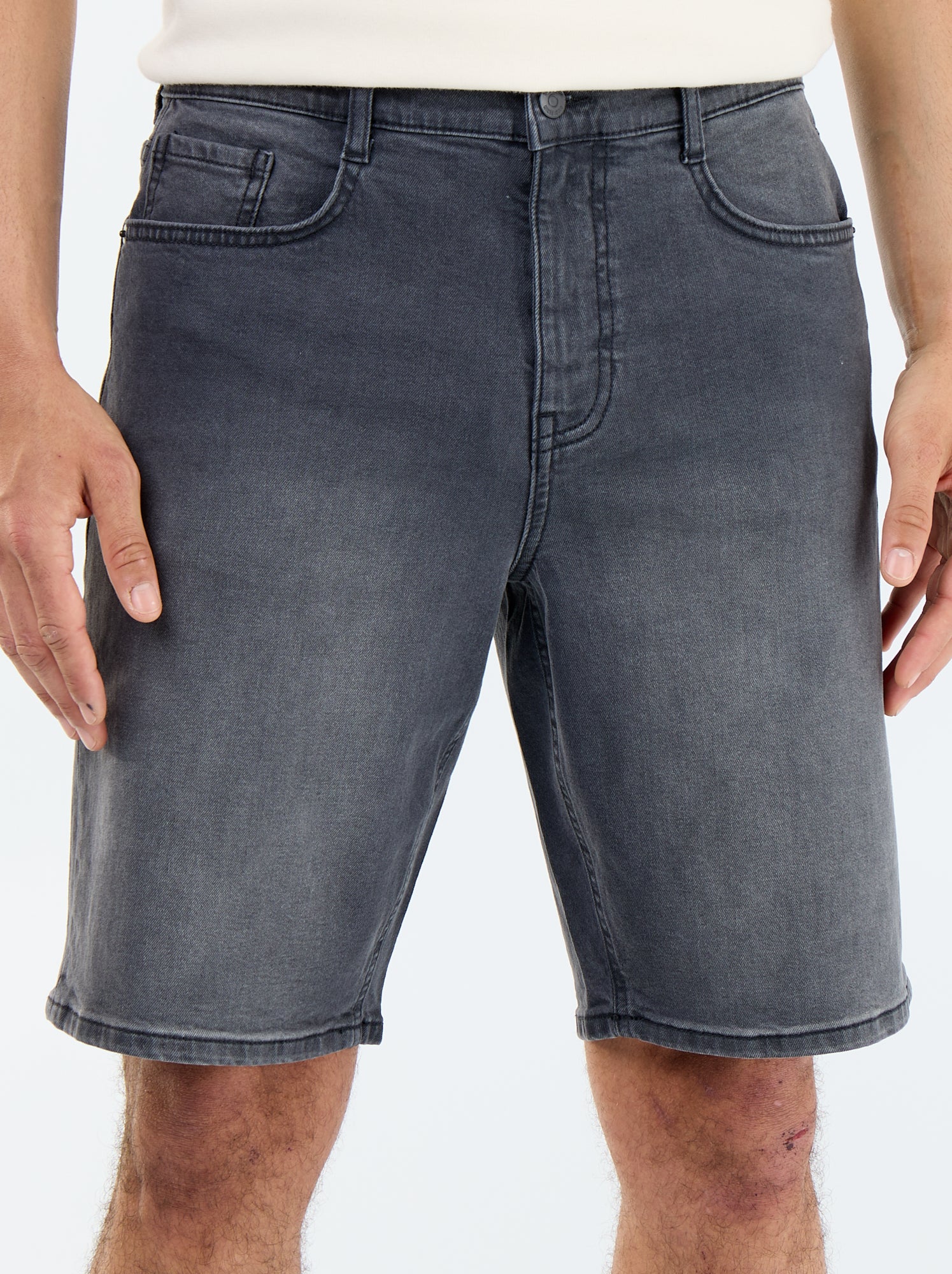 Bermuda en jean slim fit - Gris