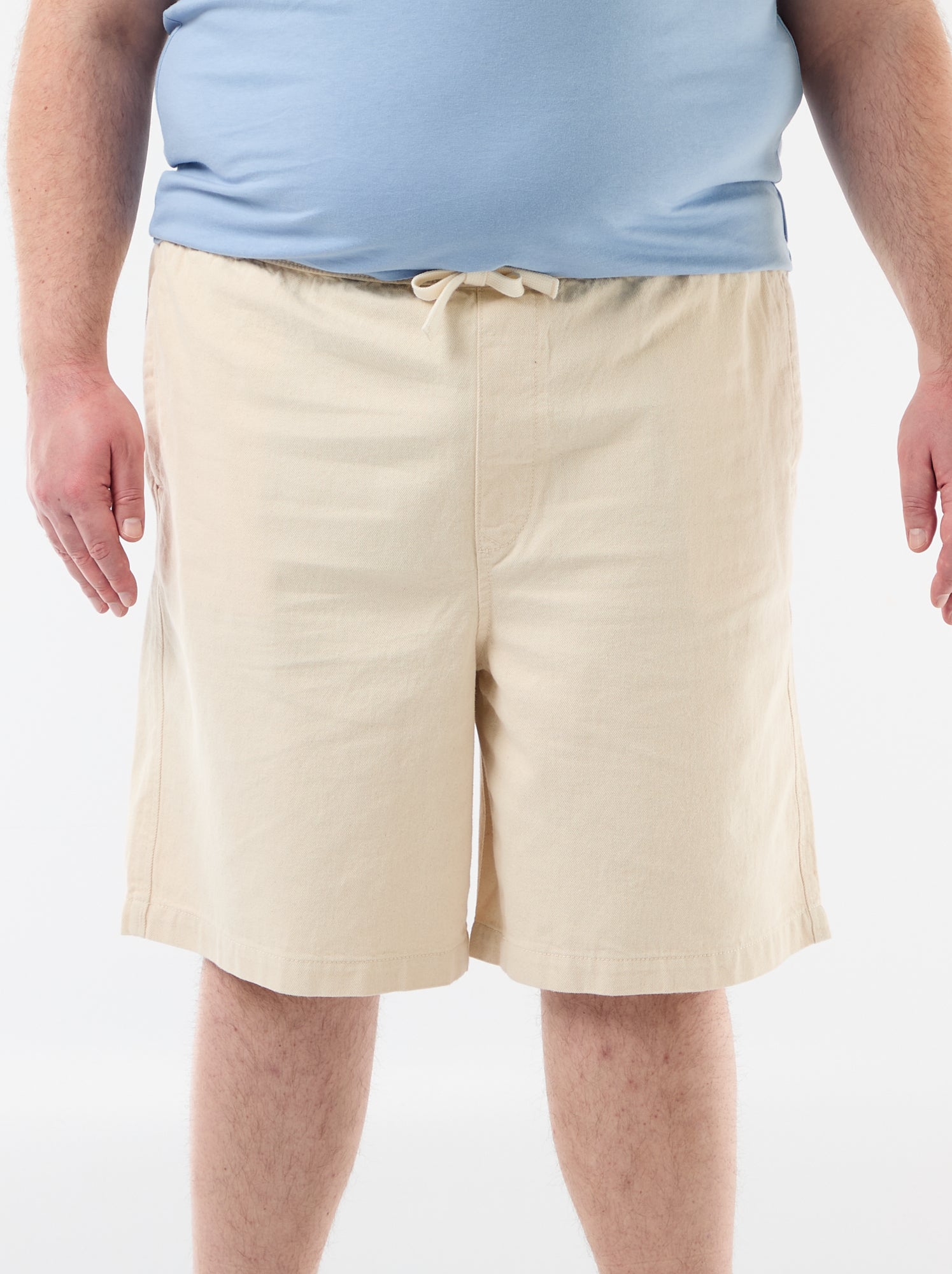Bermuda en twill avec cordons de serrage - Blanc