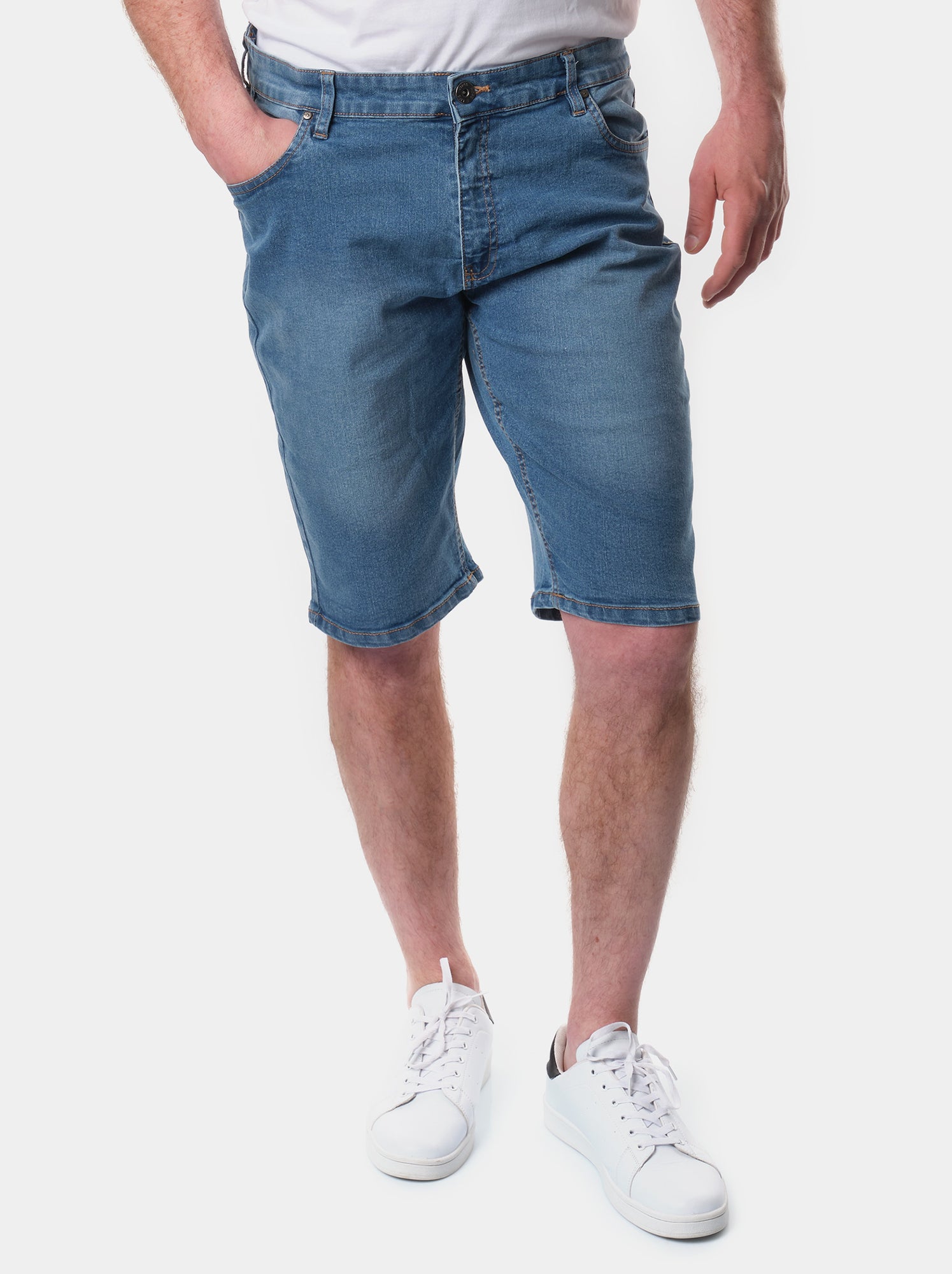 Bermuda jean - Bleu clair