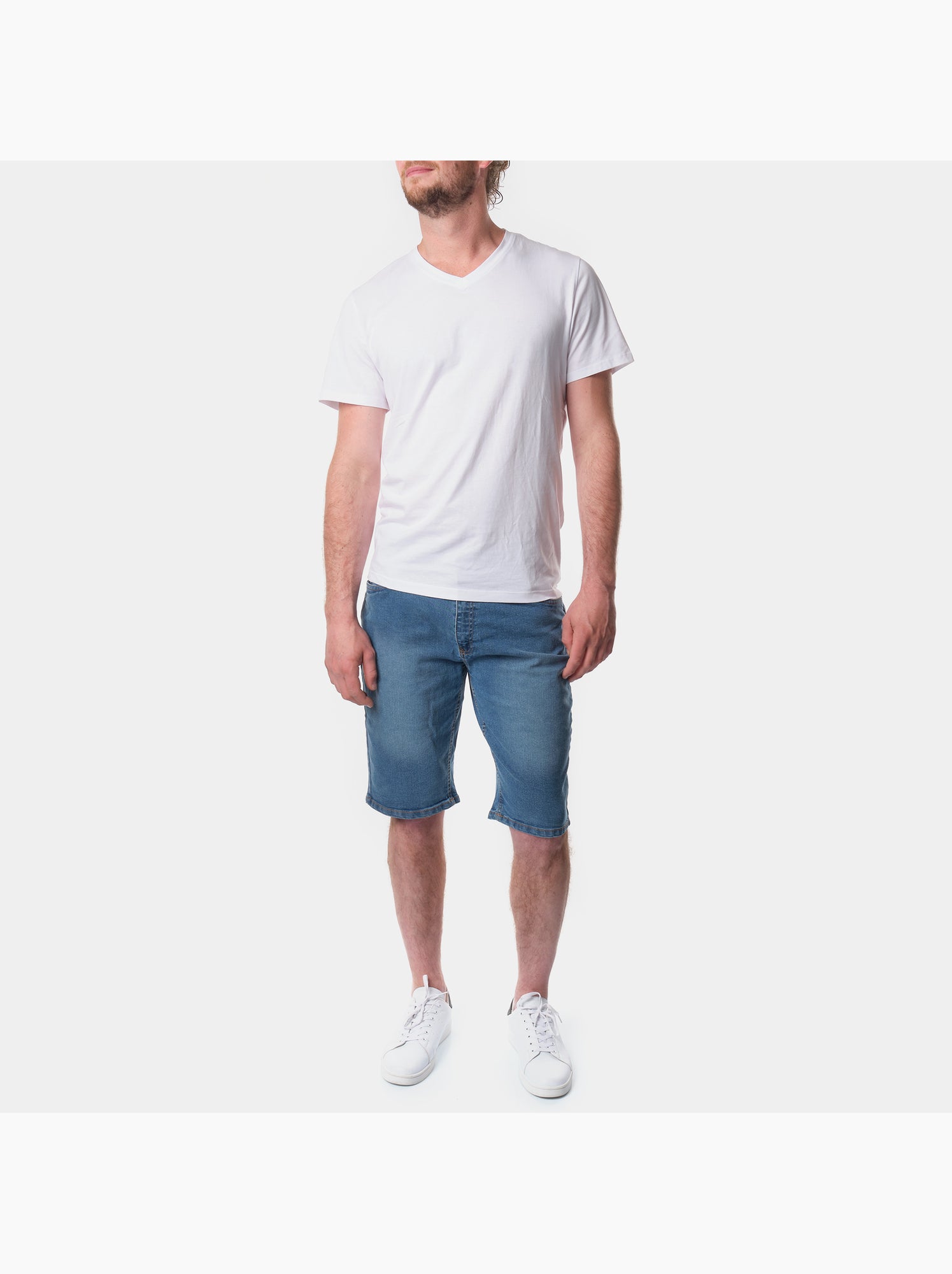 Bermuda jean - Bleu clair