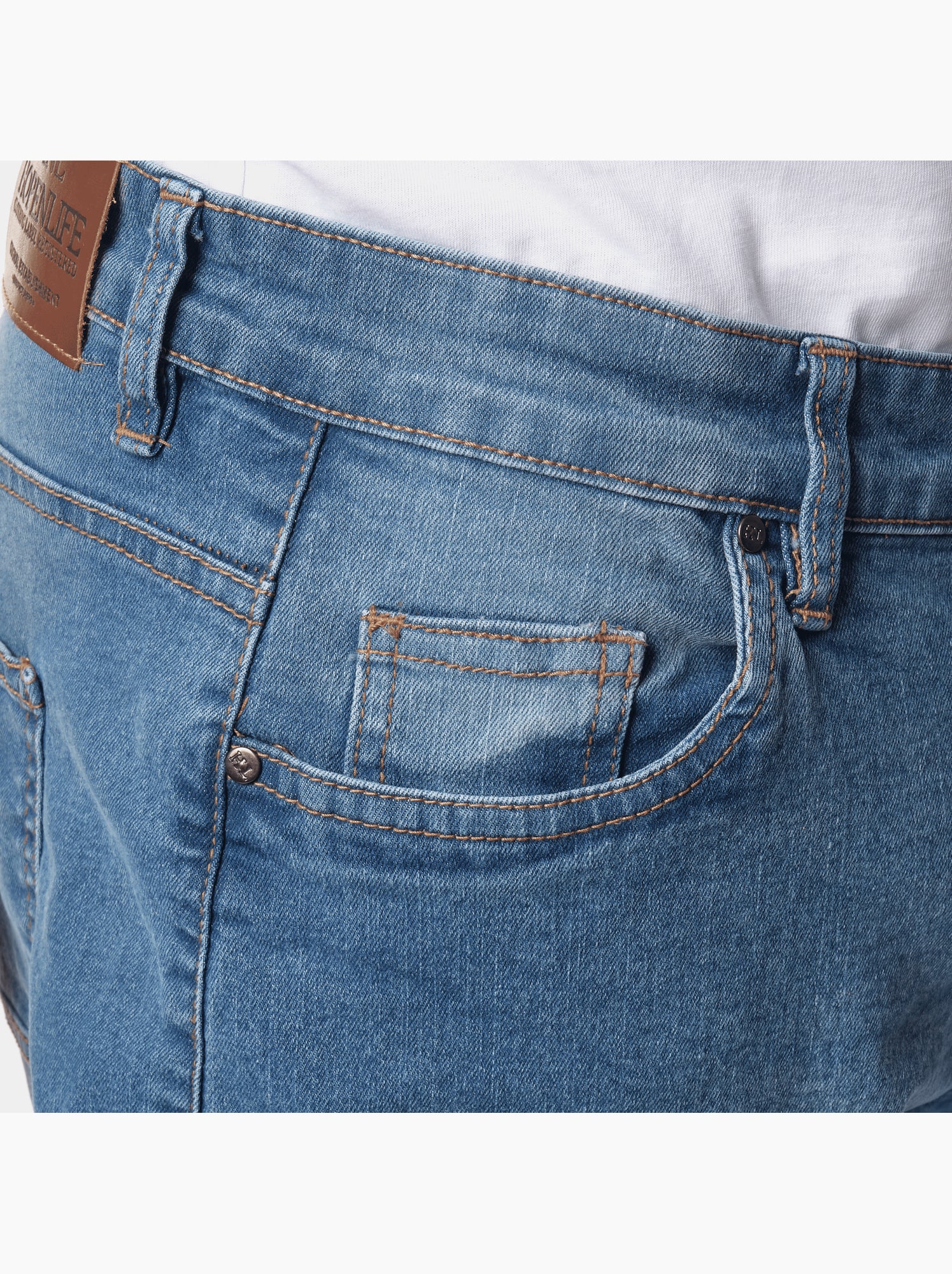 Bermuda jean - Bleu clair