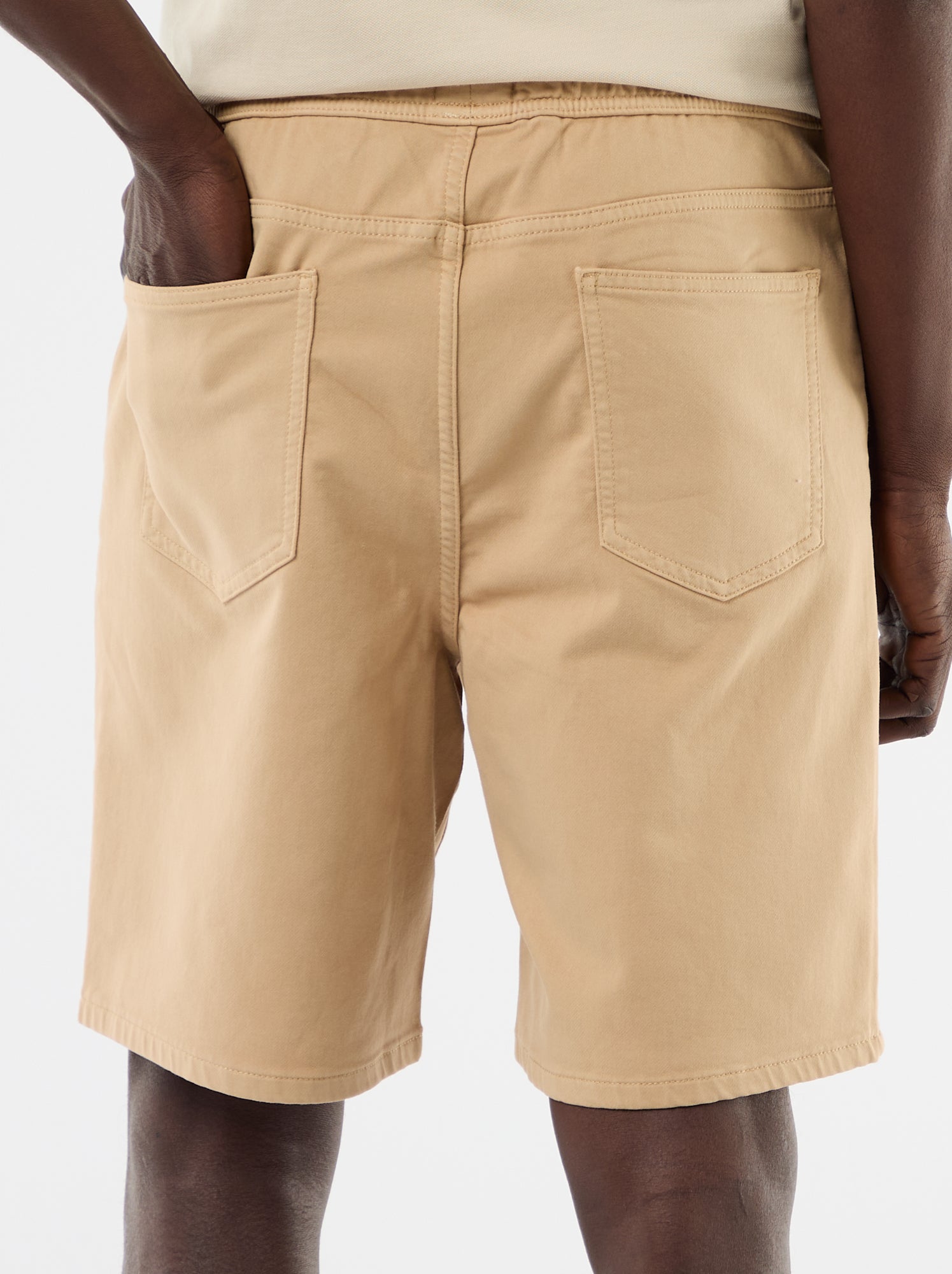 Bermuda léger avec cordons de serrage - Beige