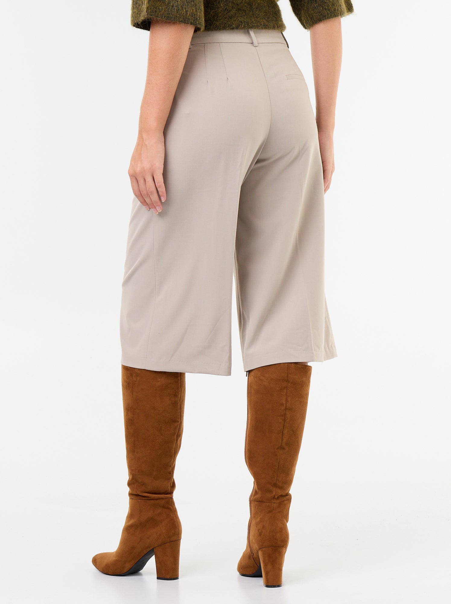 Bermuda long coupe chino - Beige