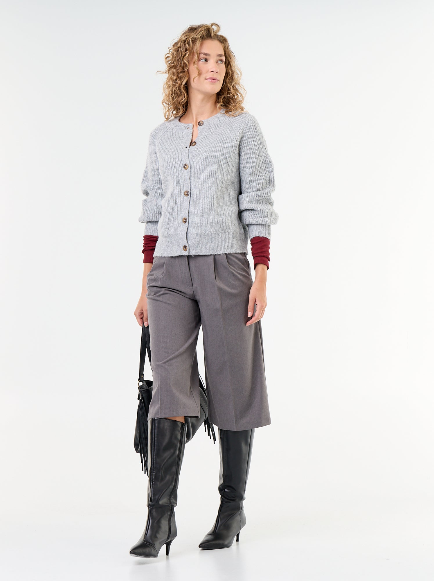 Bermuda long coupe chino - Gris