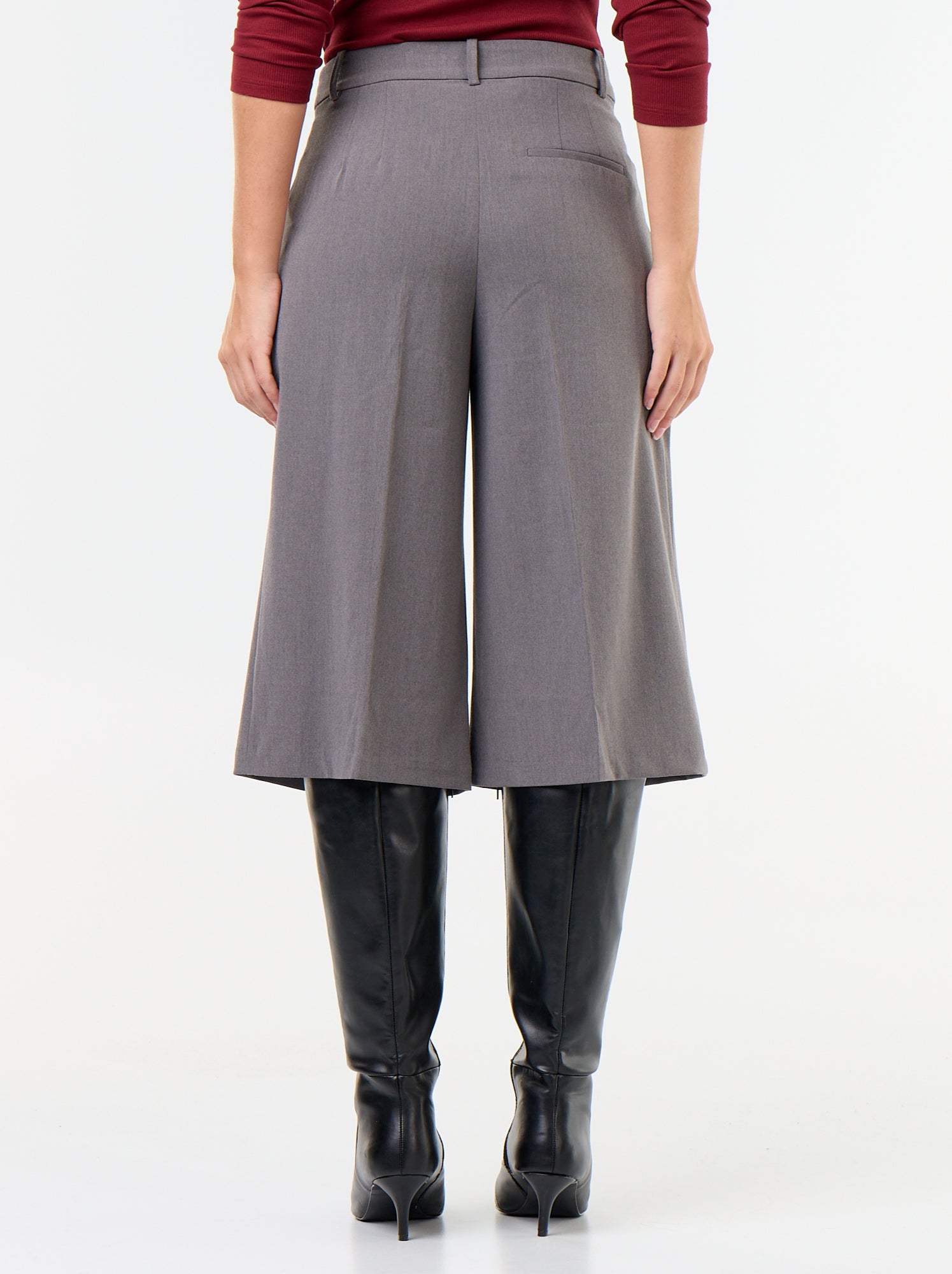 Bermuda long coupe chino - Gris