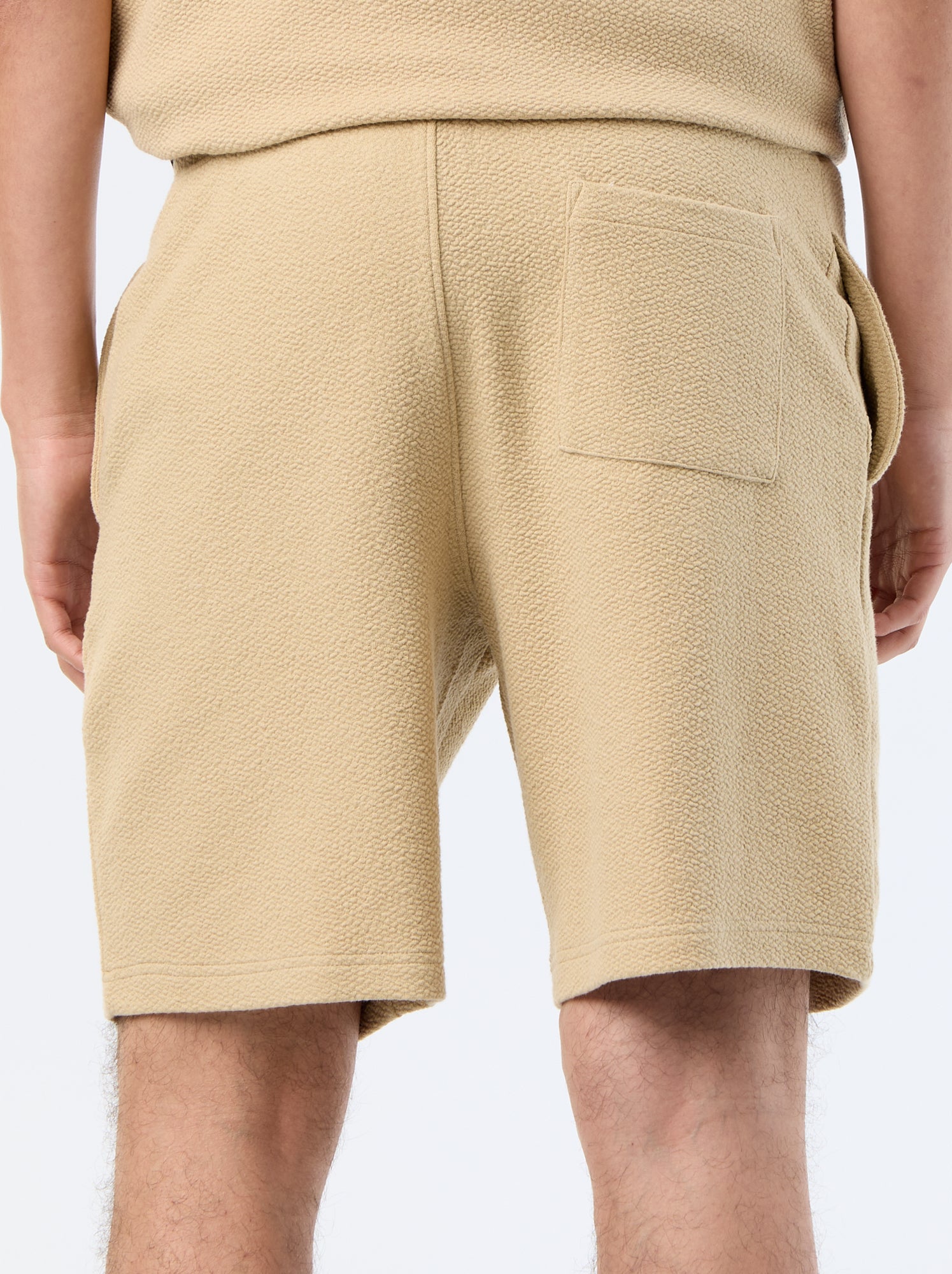 Bermuda maille lourde uni - Beige