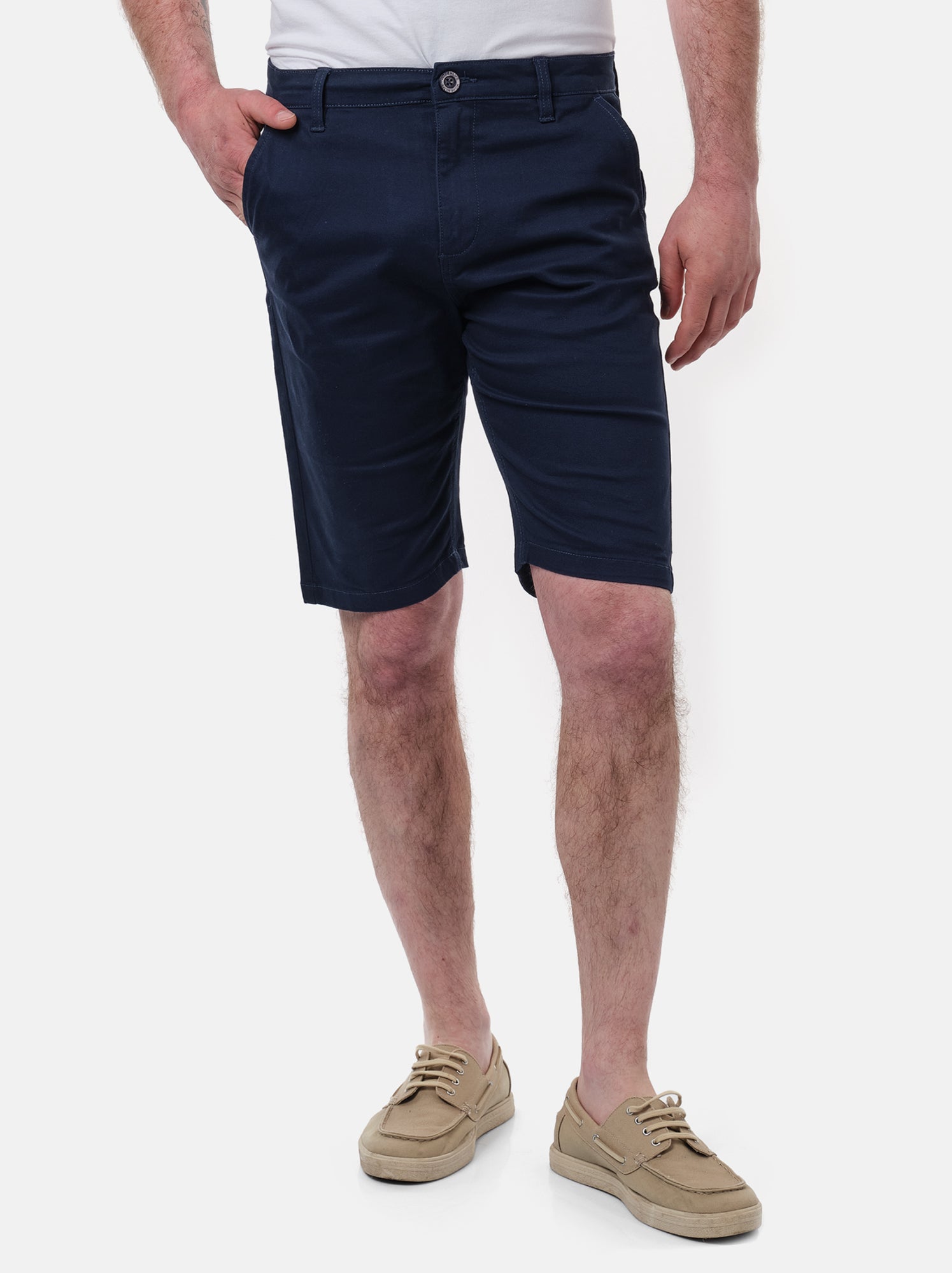 Bermuda poches fendues - Bleu marine