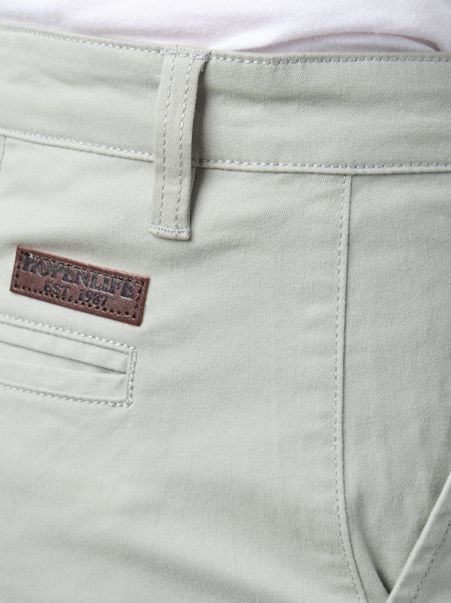 Bermuda poches fendues - Gris perle