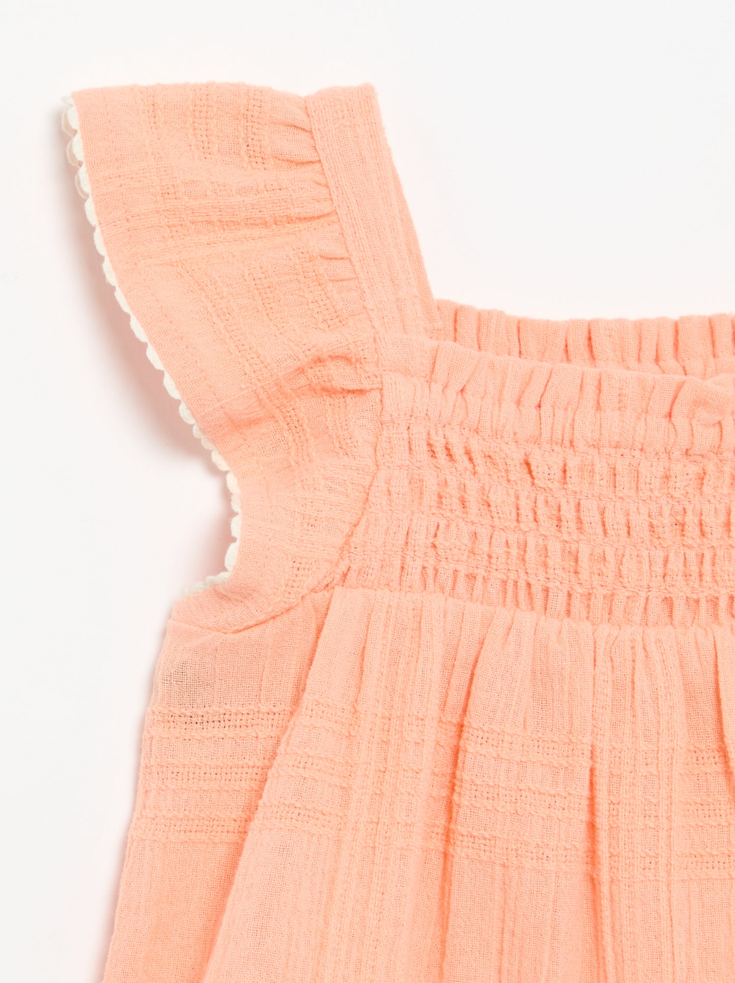 Blouse à bretelles en dobby - Orange