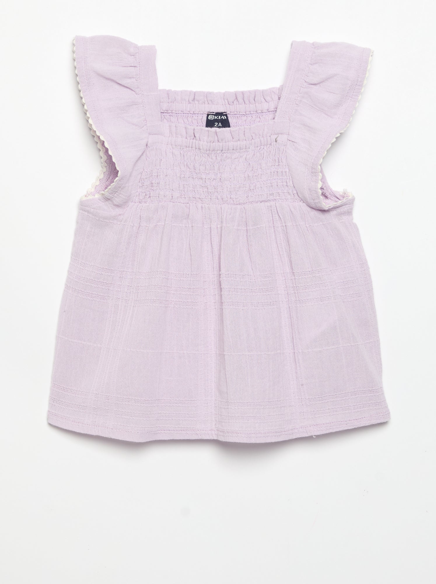 Blouse à bretelles en dobby - Violet