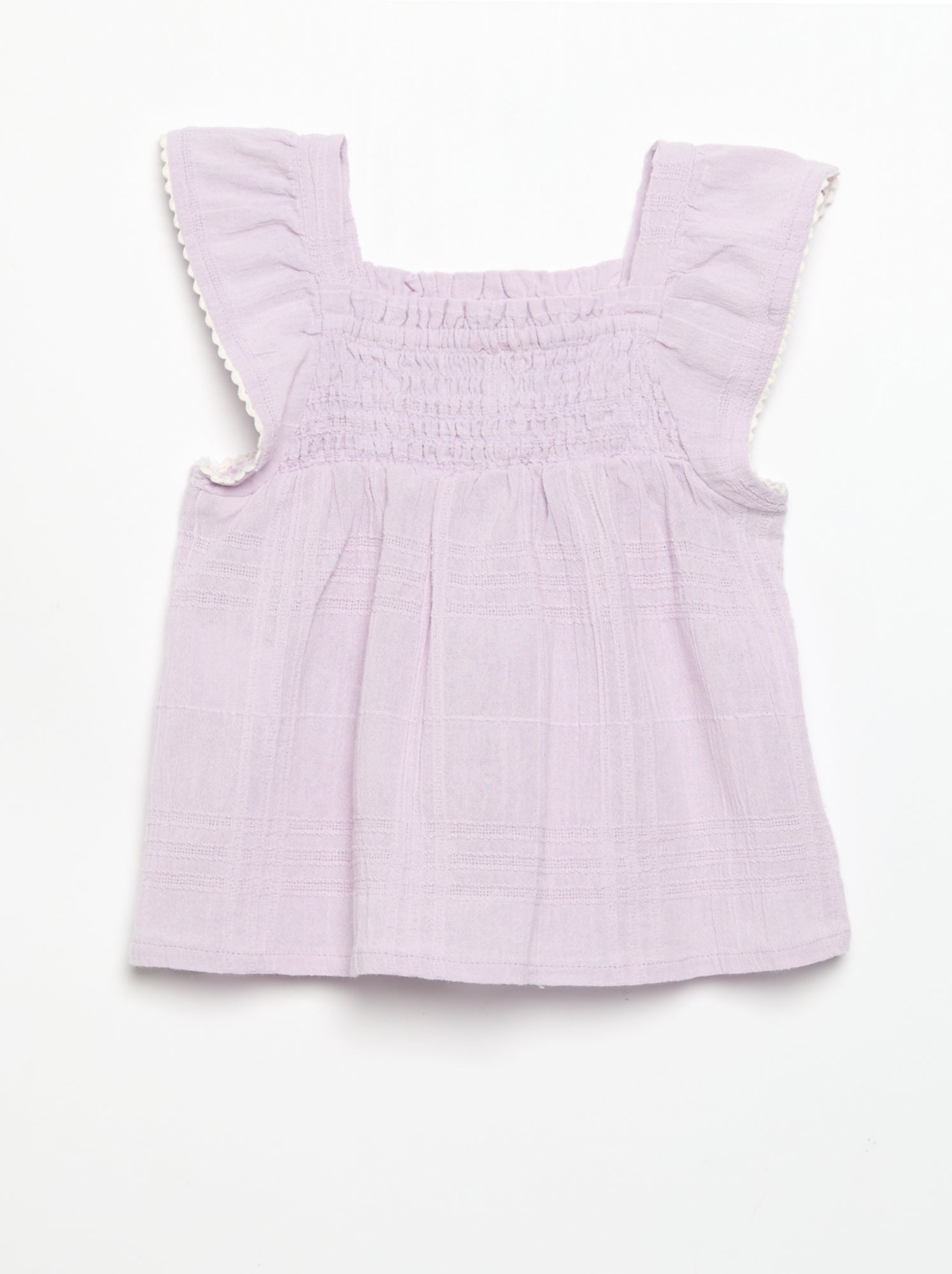 Blouse à bretelles en dobby - Violet