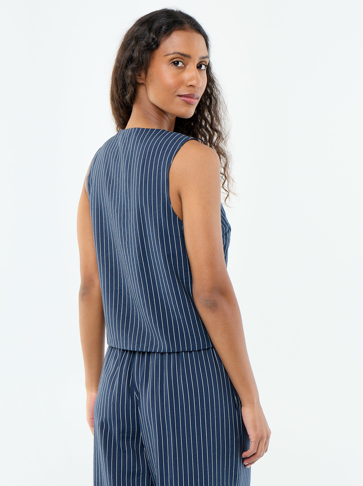 Blouse avec nœuds - Bleu