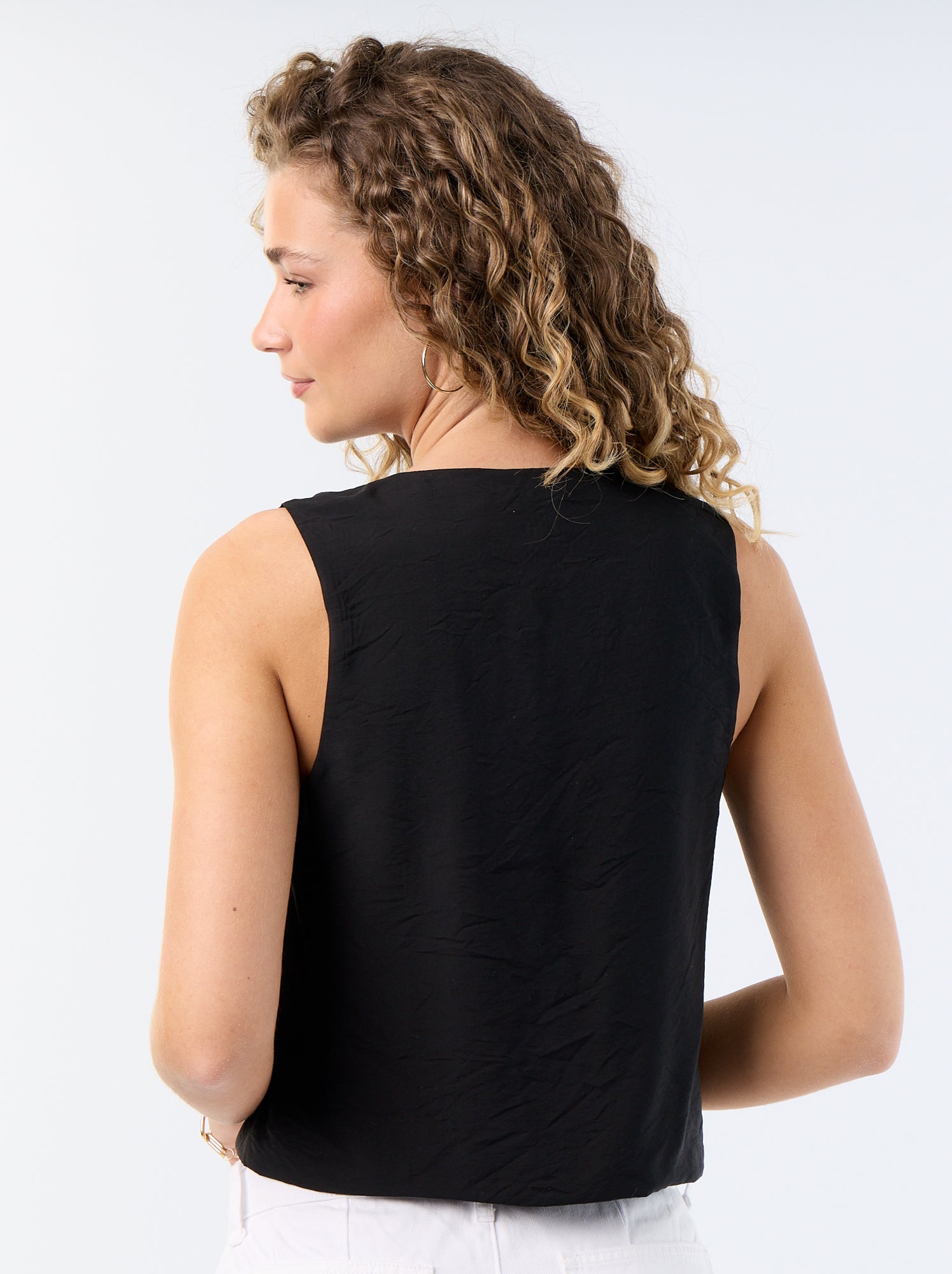 Blouse avec nœuds - Noir
