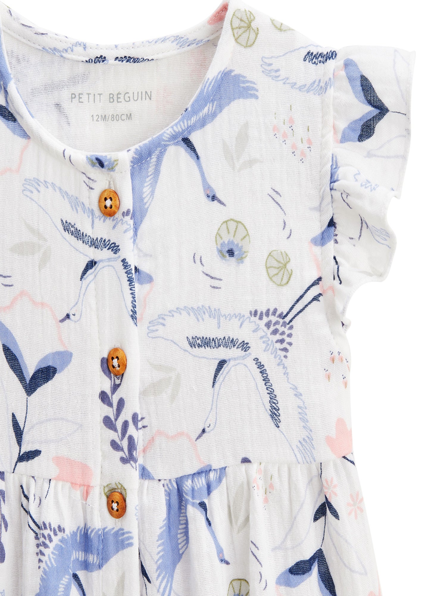 Blouse bébé en gaze de coton tiana - Ecru