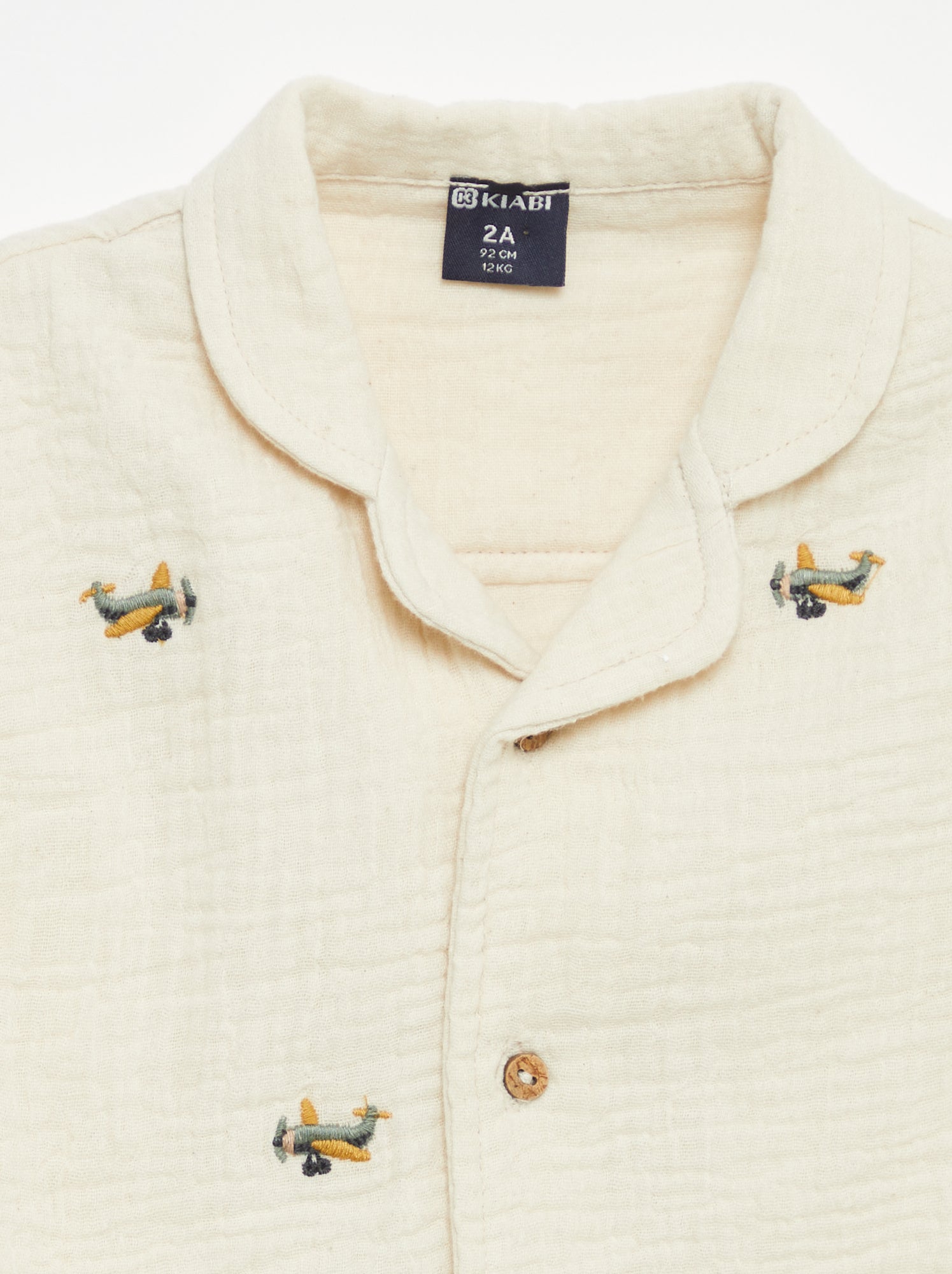 Blouse brodée en gaze de coton - Blanc