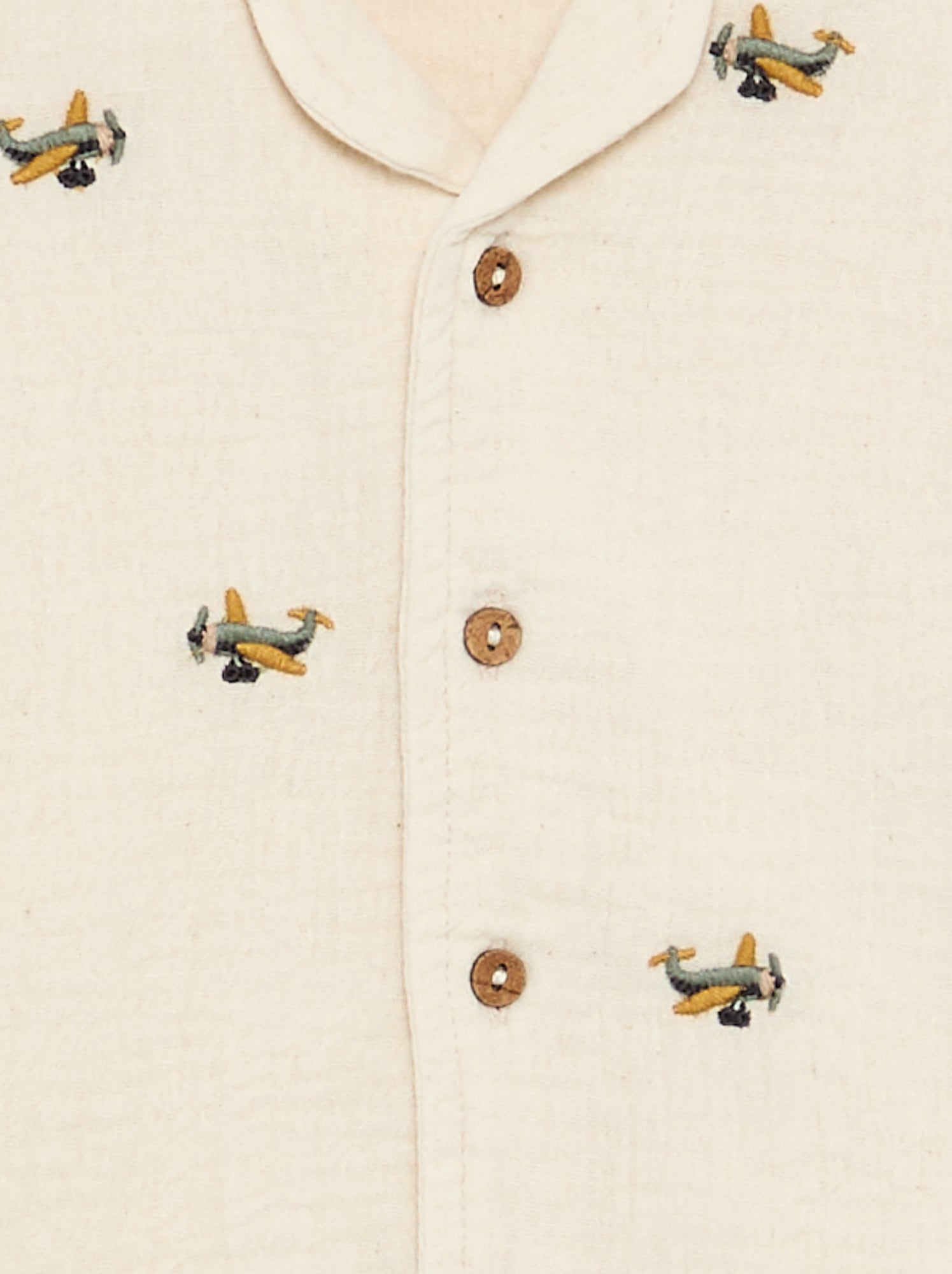 Blouse brodée en gaze de coton - Blanc