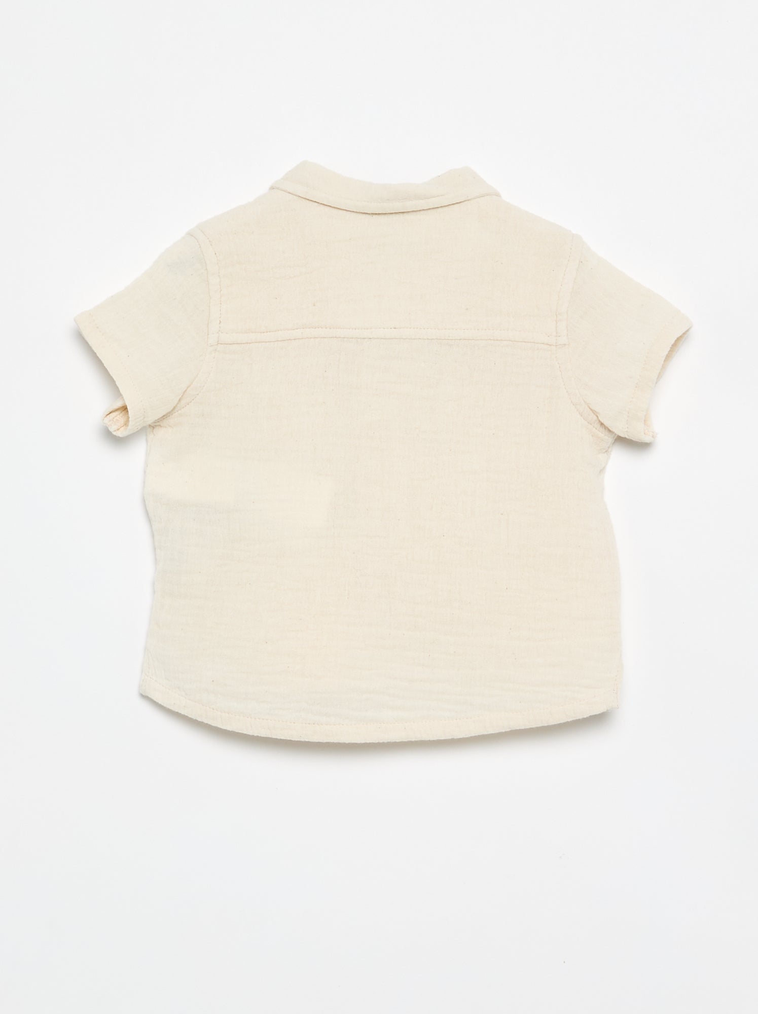 Blouse brodée en gaze de coton - Blanc