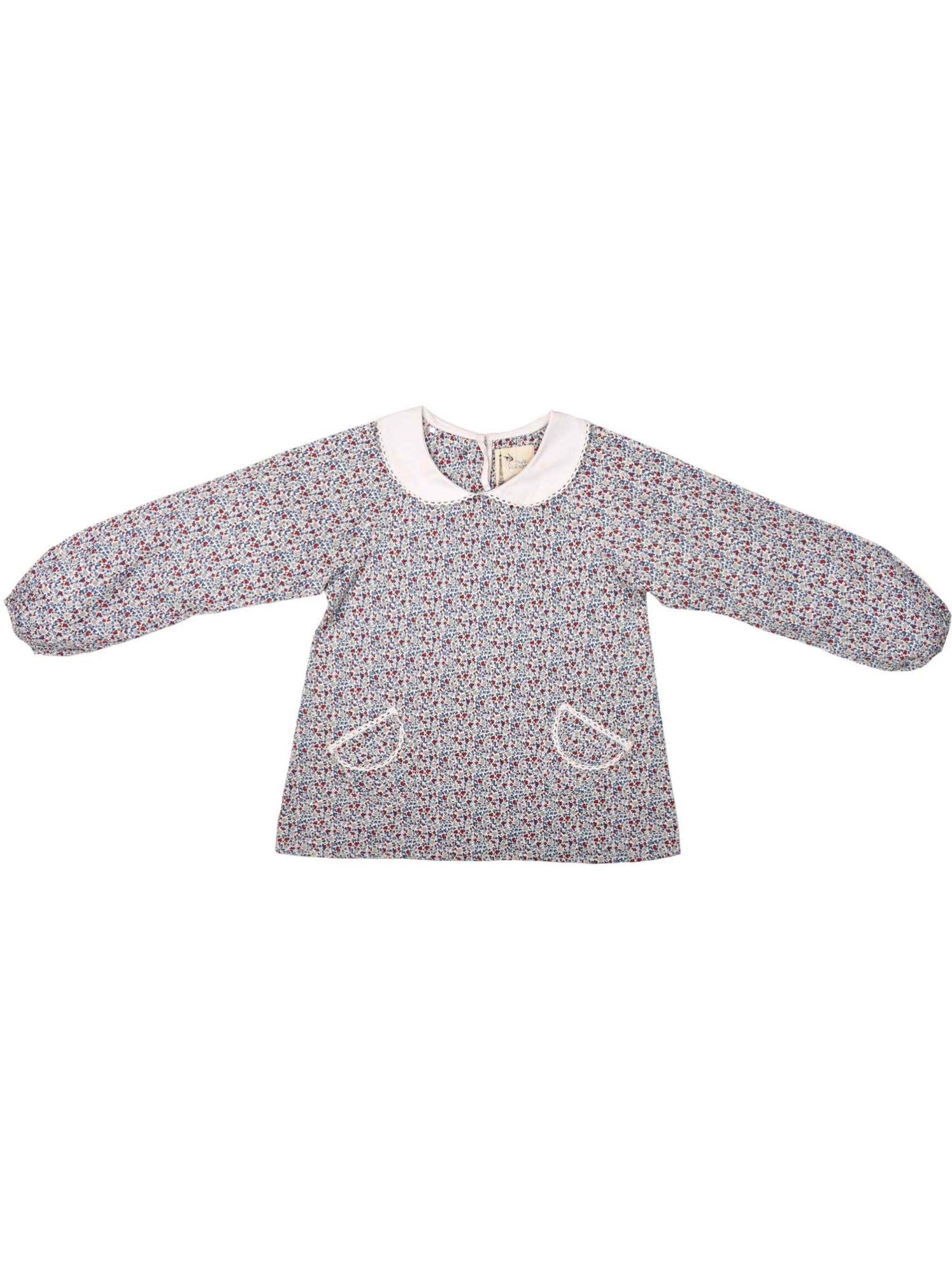 Blouse Col Claudine  Liberty  et   Col CLAUDINE - La Faute à Voltaire - Bleu