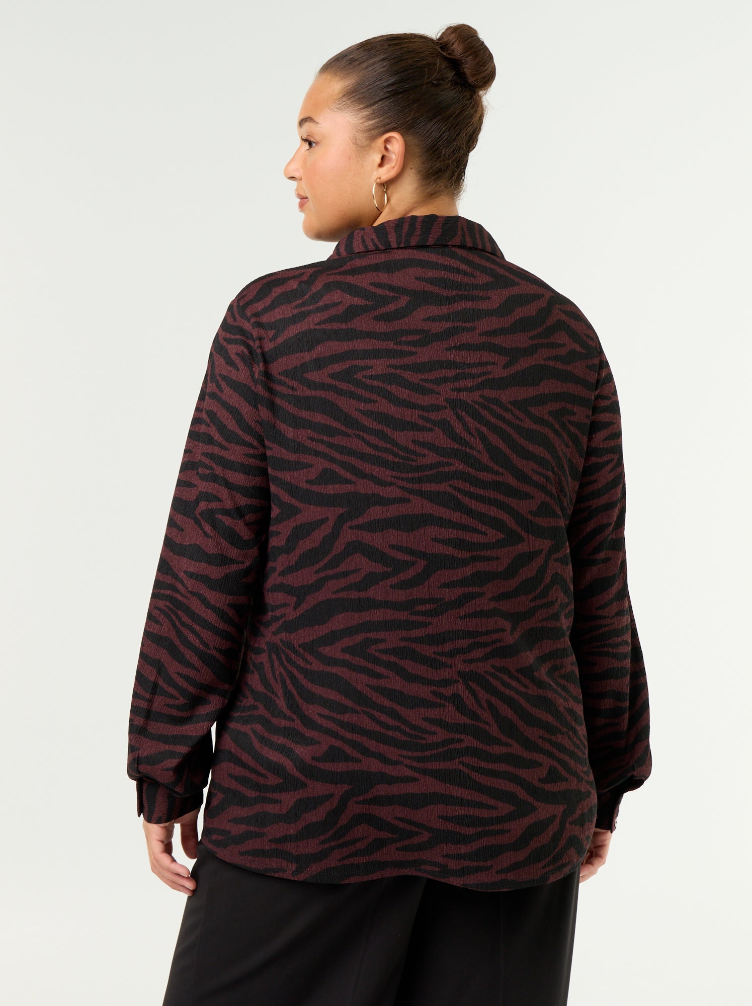 Blouse crêpée imprimée - Violet