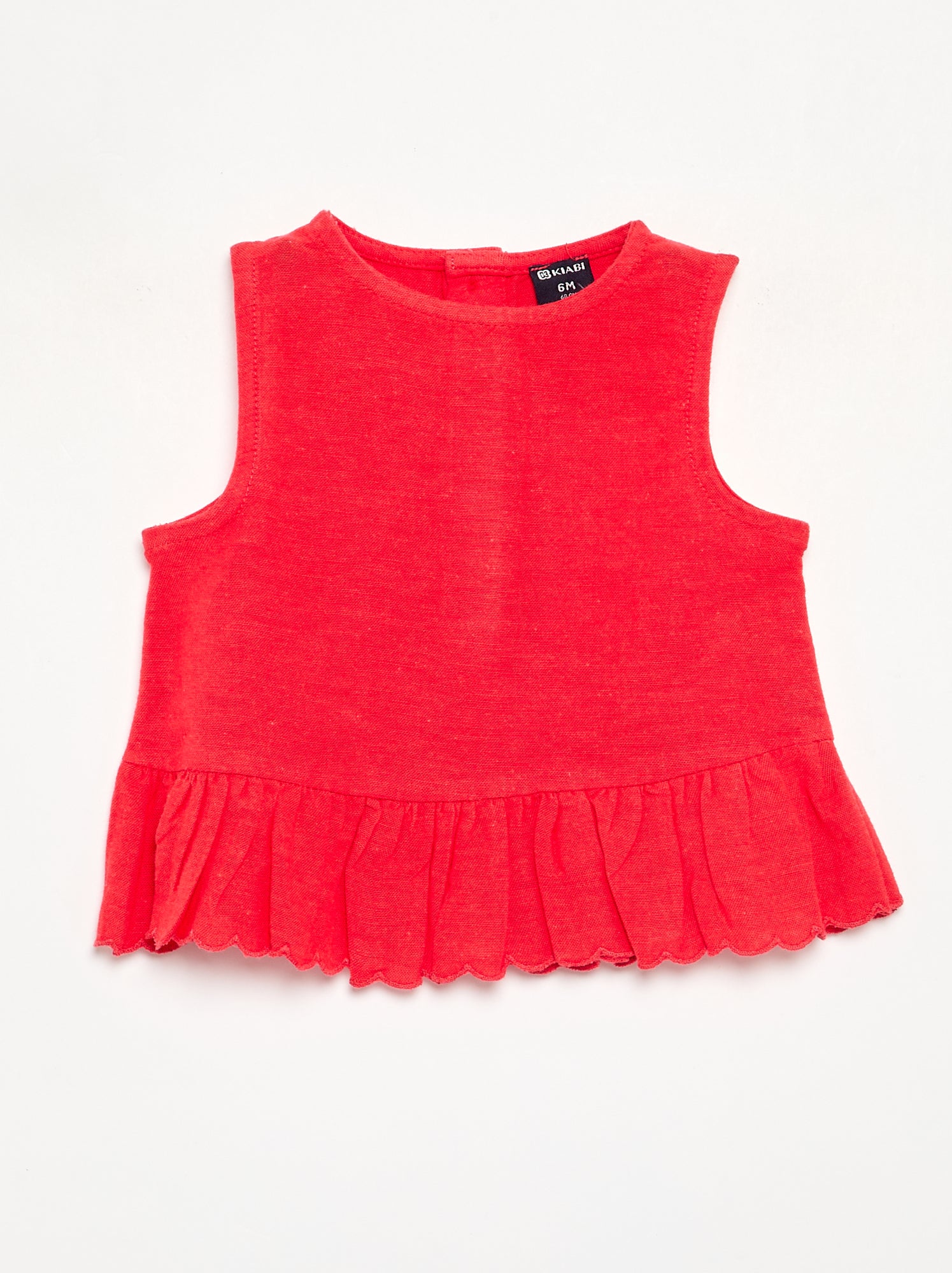 Blouse en voile de coton - Rouge