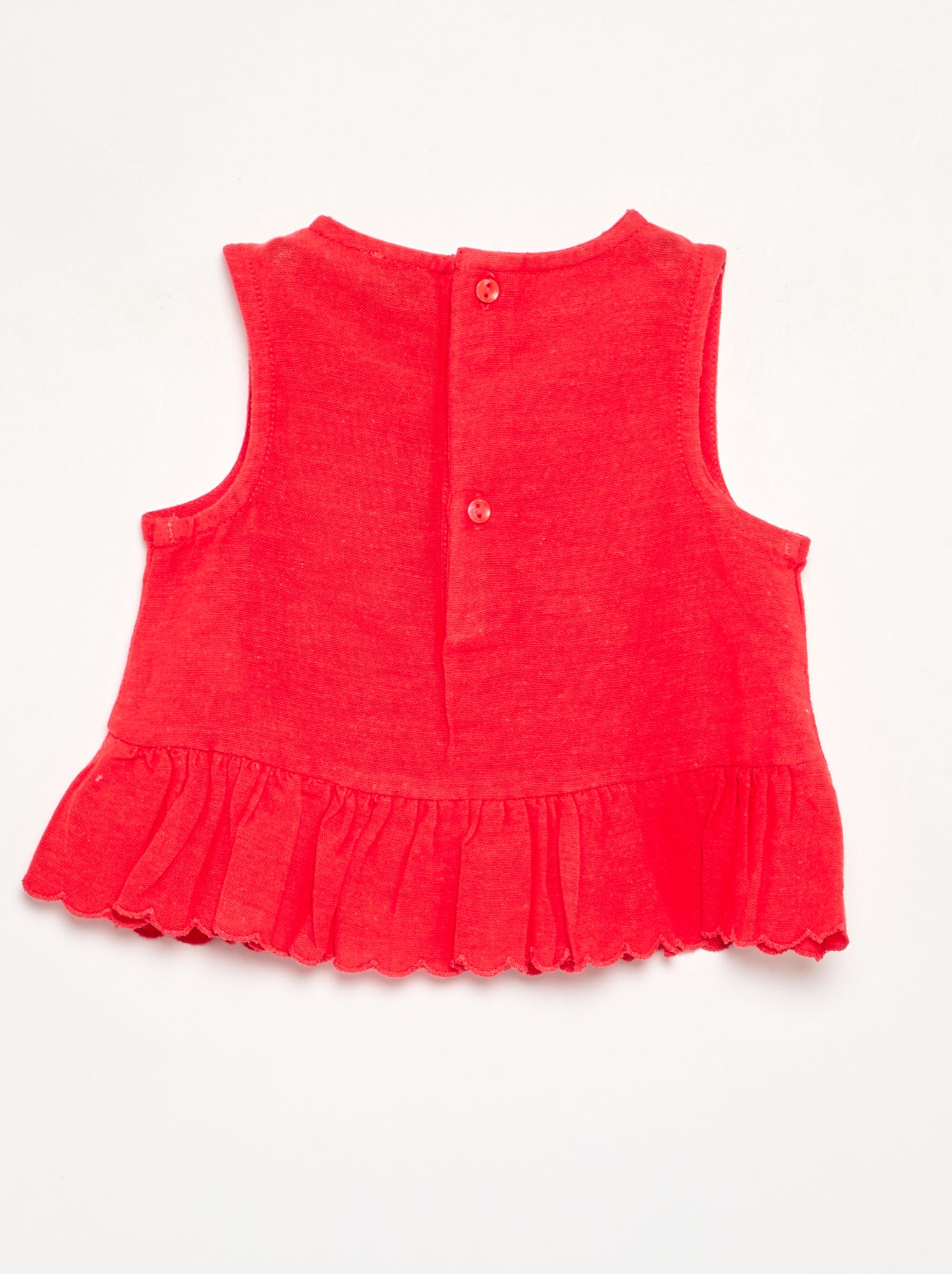 Blouse en voile de coton - Rouge