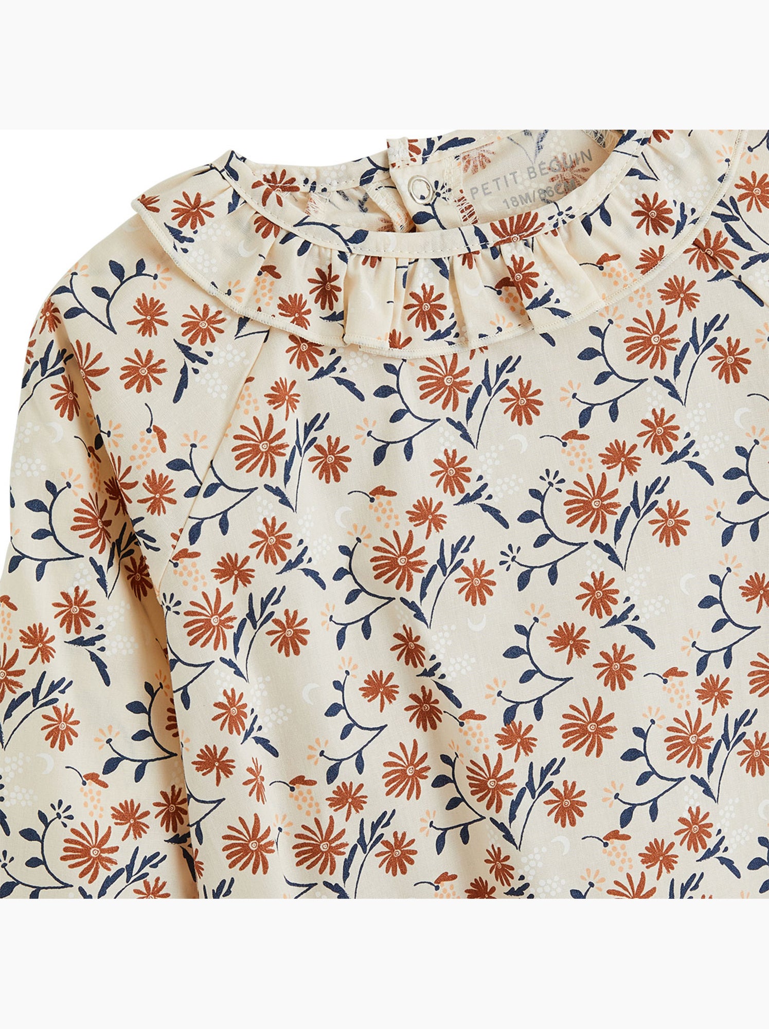 Blouse enfant en popeline ollie - Beige