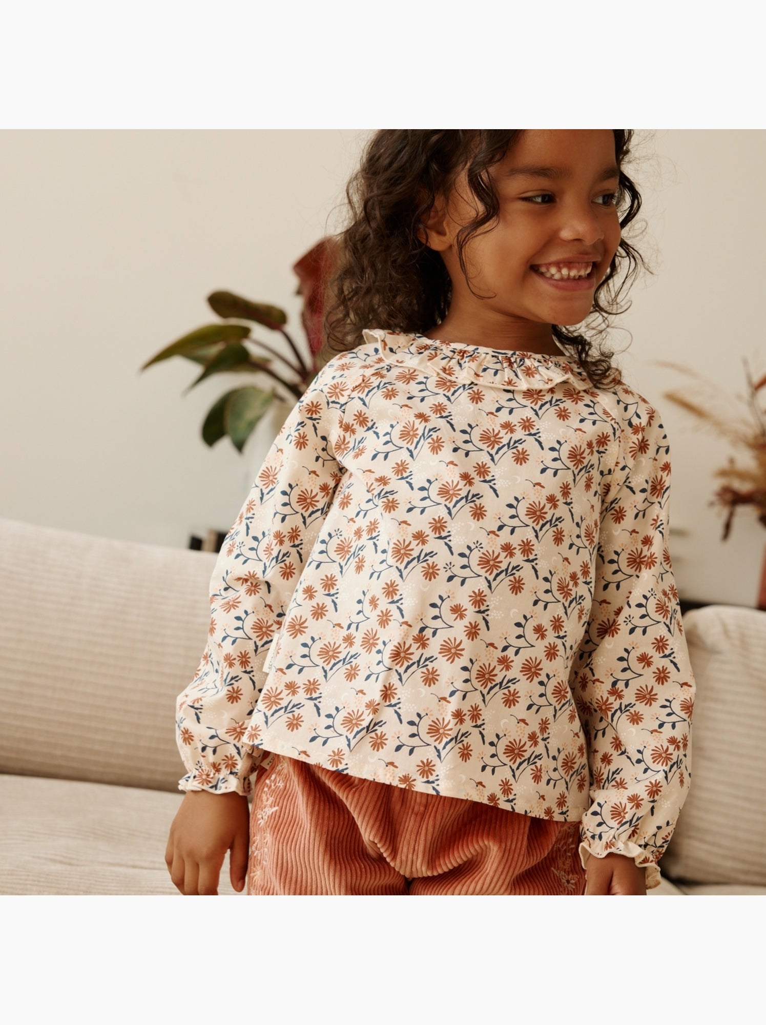 Blouse enfant en popeline ollie - Beige