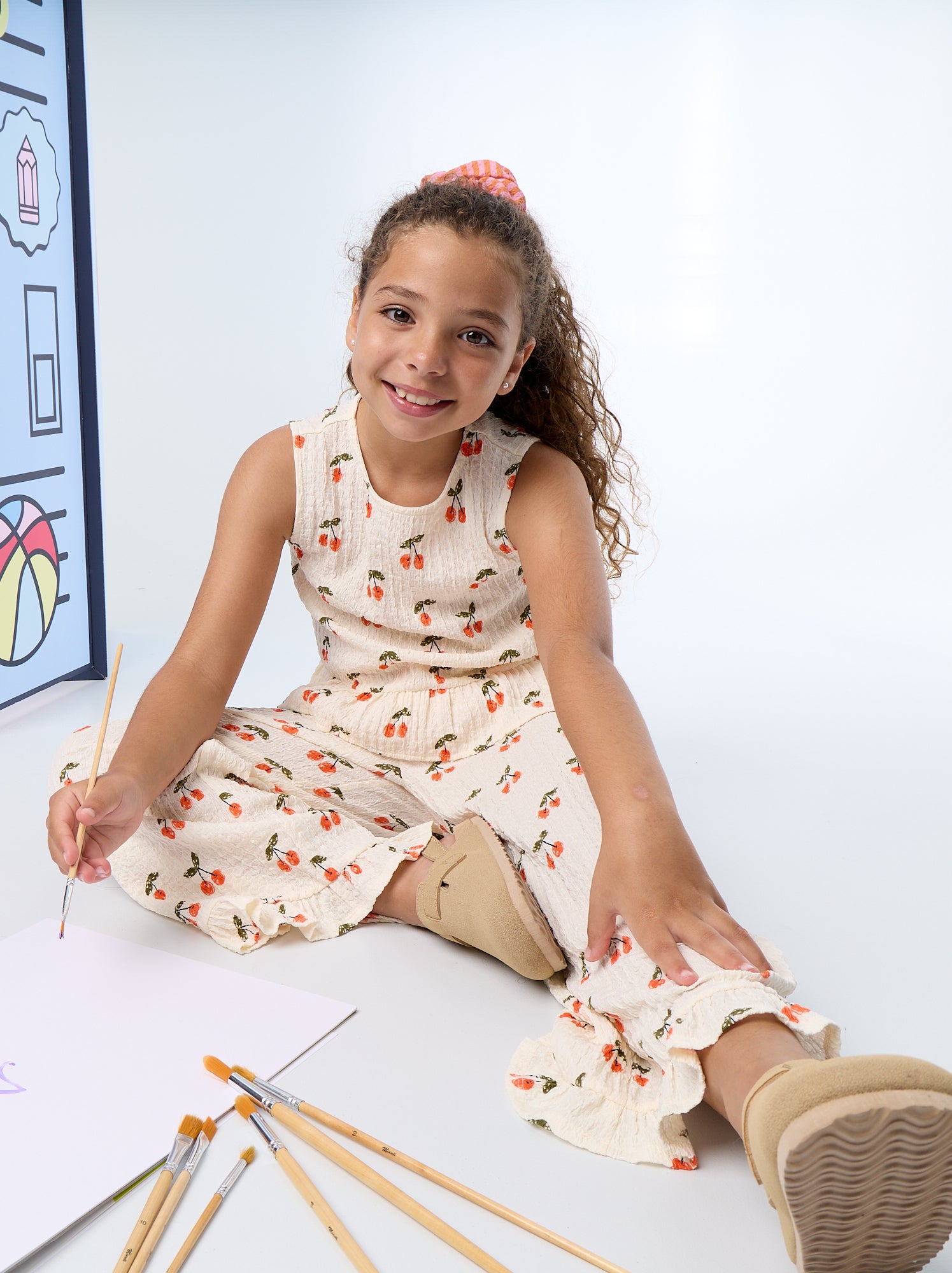 Blouse gaufrée sans manches - Blanc