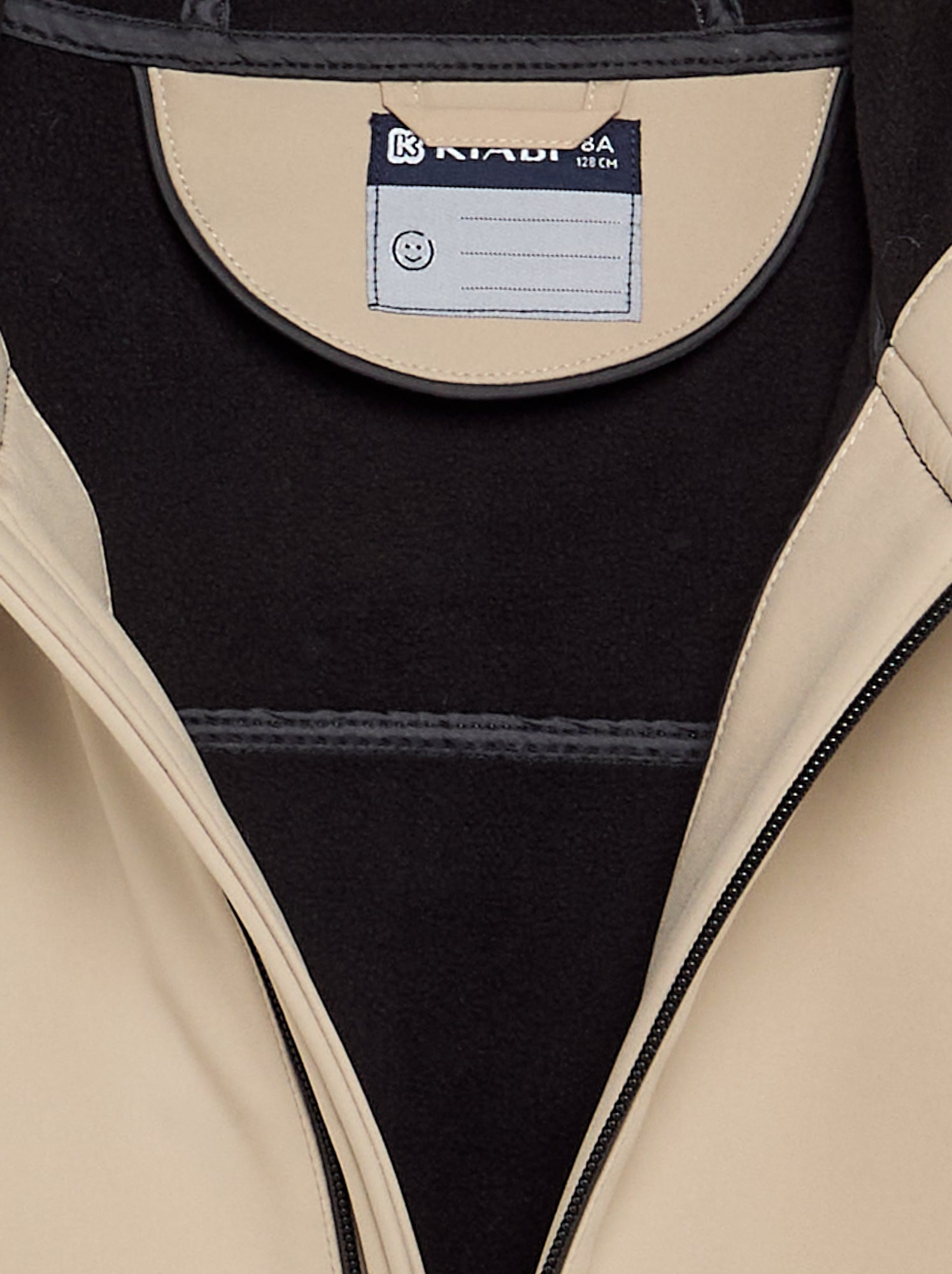 Blouson à capuche doublé en micro polaire - Beige