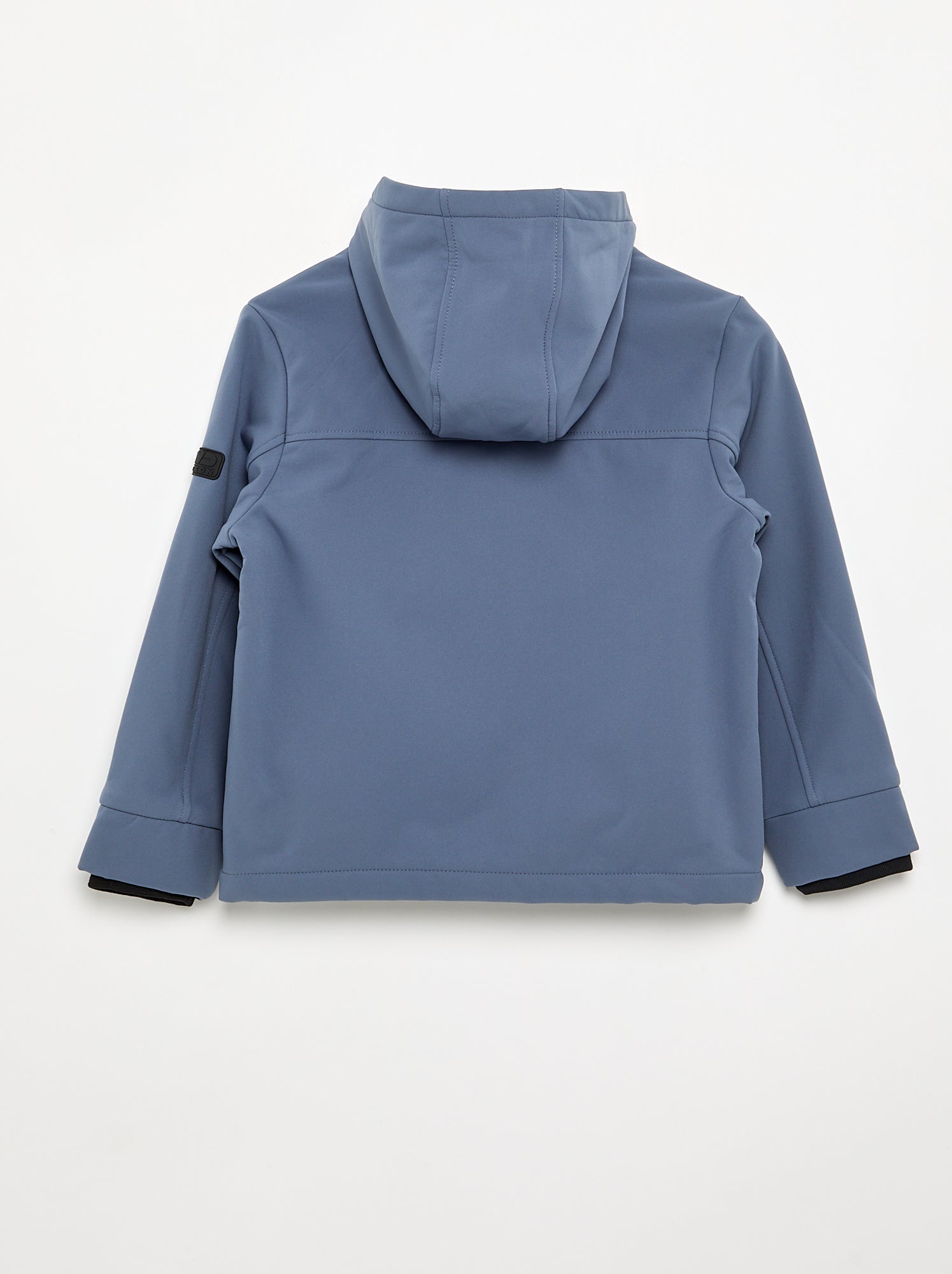 Blouson à capuche doublé en micro polaire - Gris
