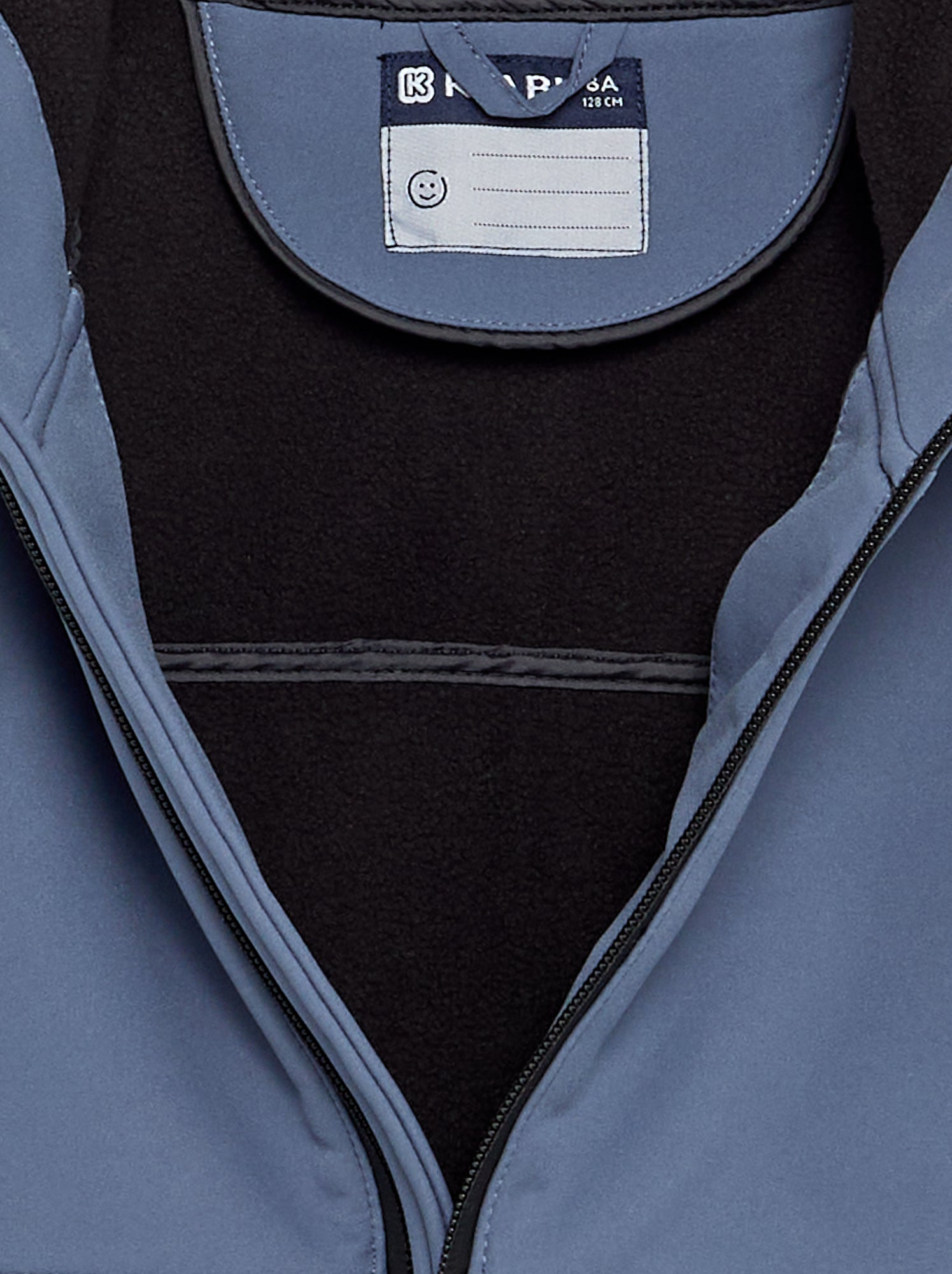 Blouson à capuche doublé en micro polaire - Gris
