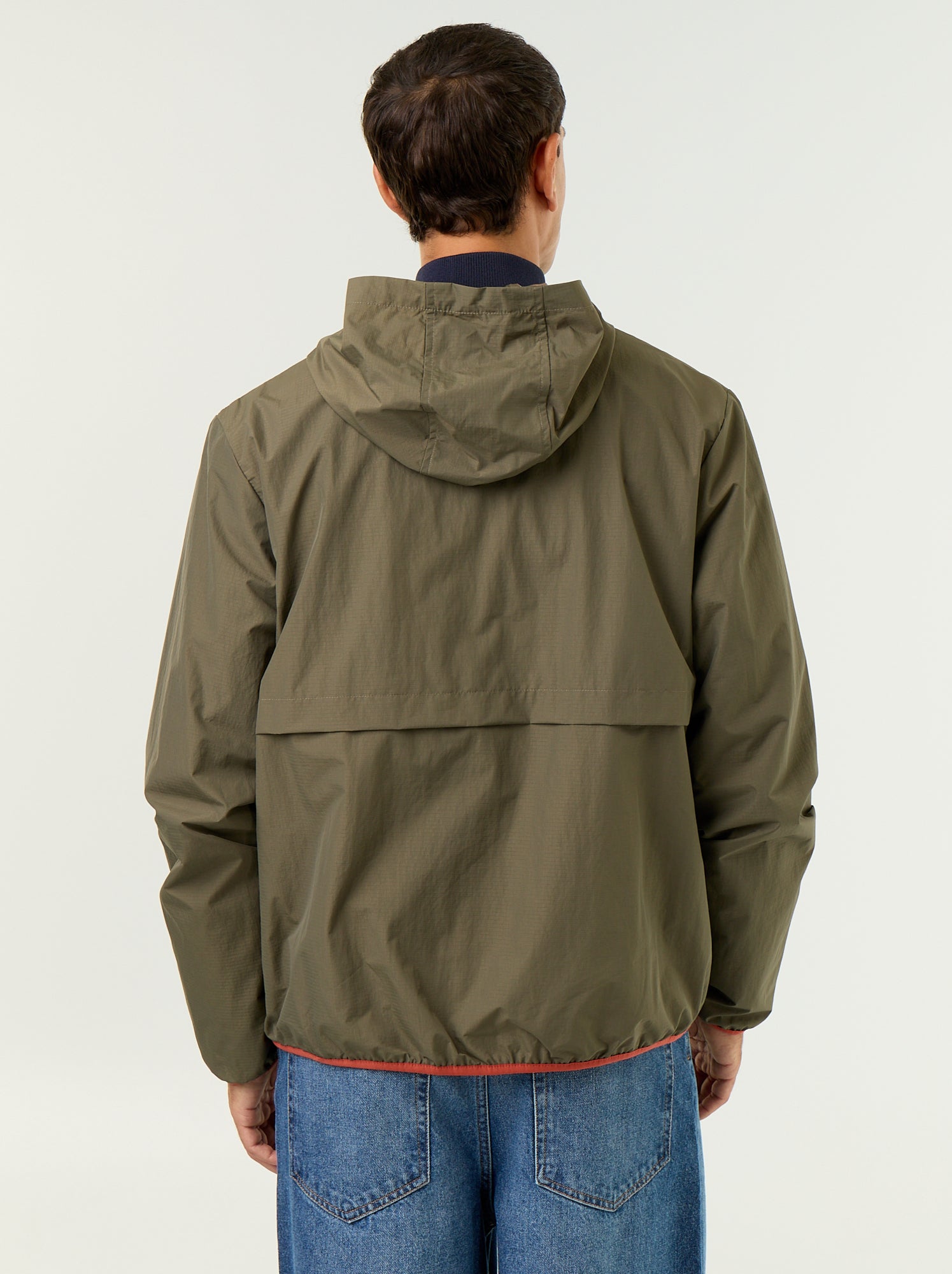 Blouson coupe-vent à capuche déperlant - Kaki