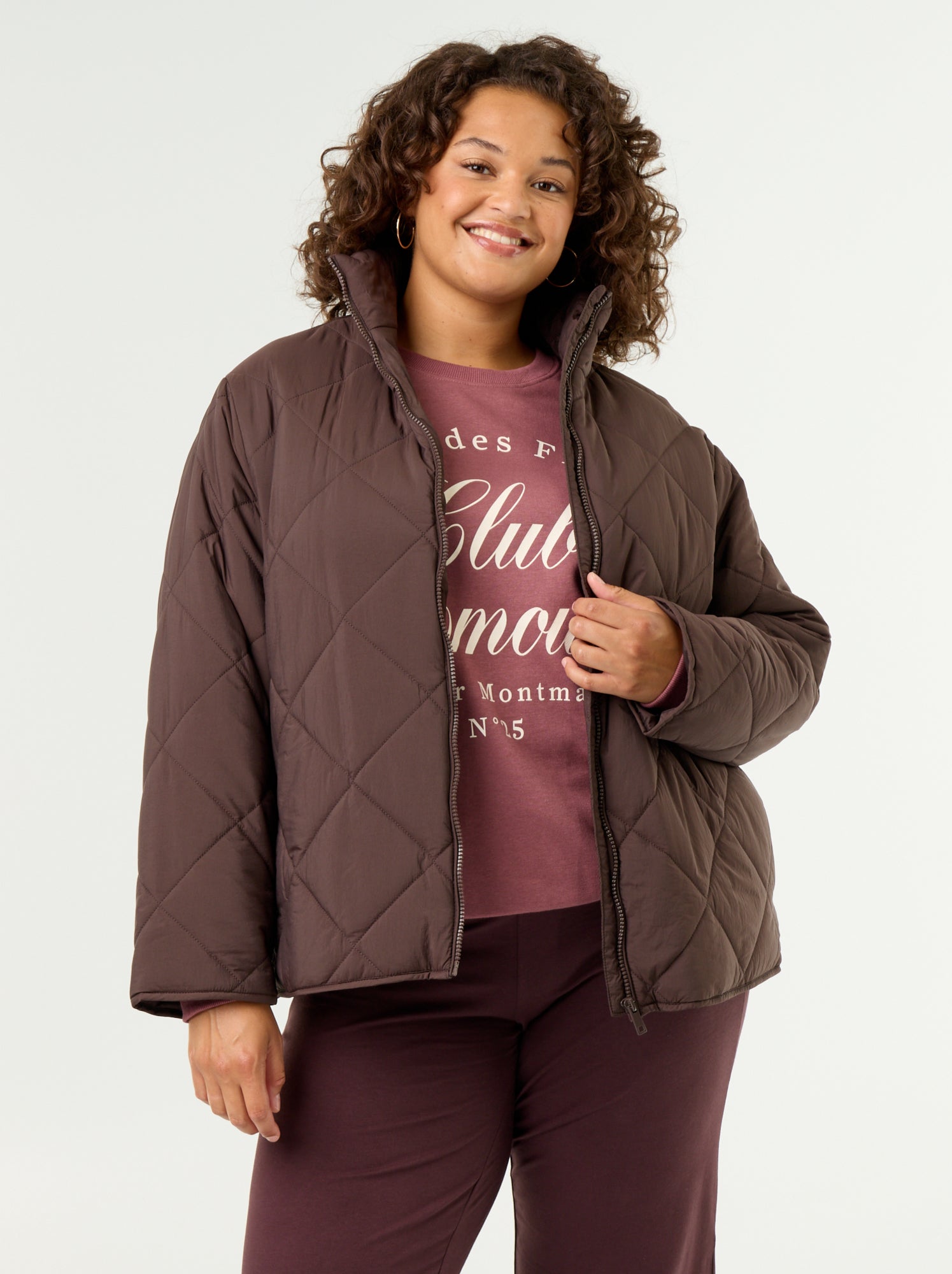 Blouson déperlant uni - Marron