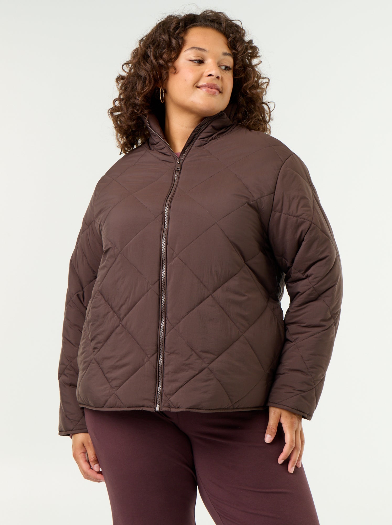 Blouson déperlant uni - Marron