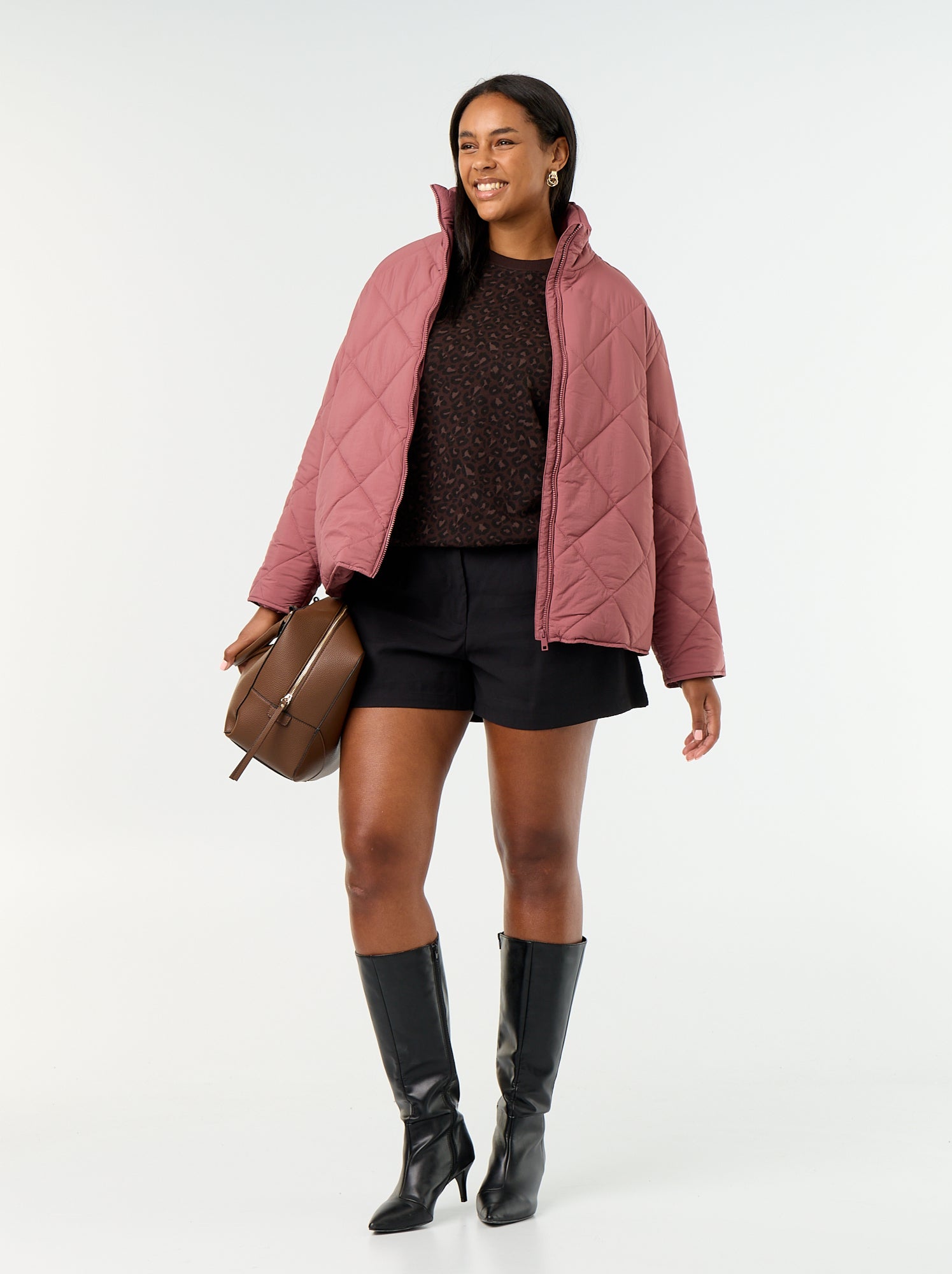 Blouson déperlant uni - Rose