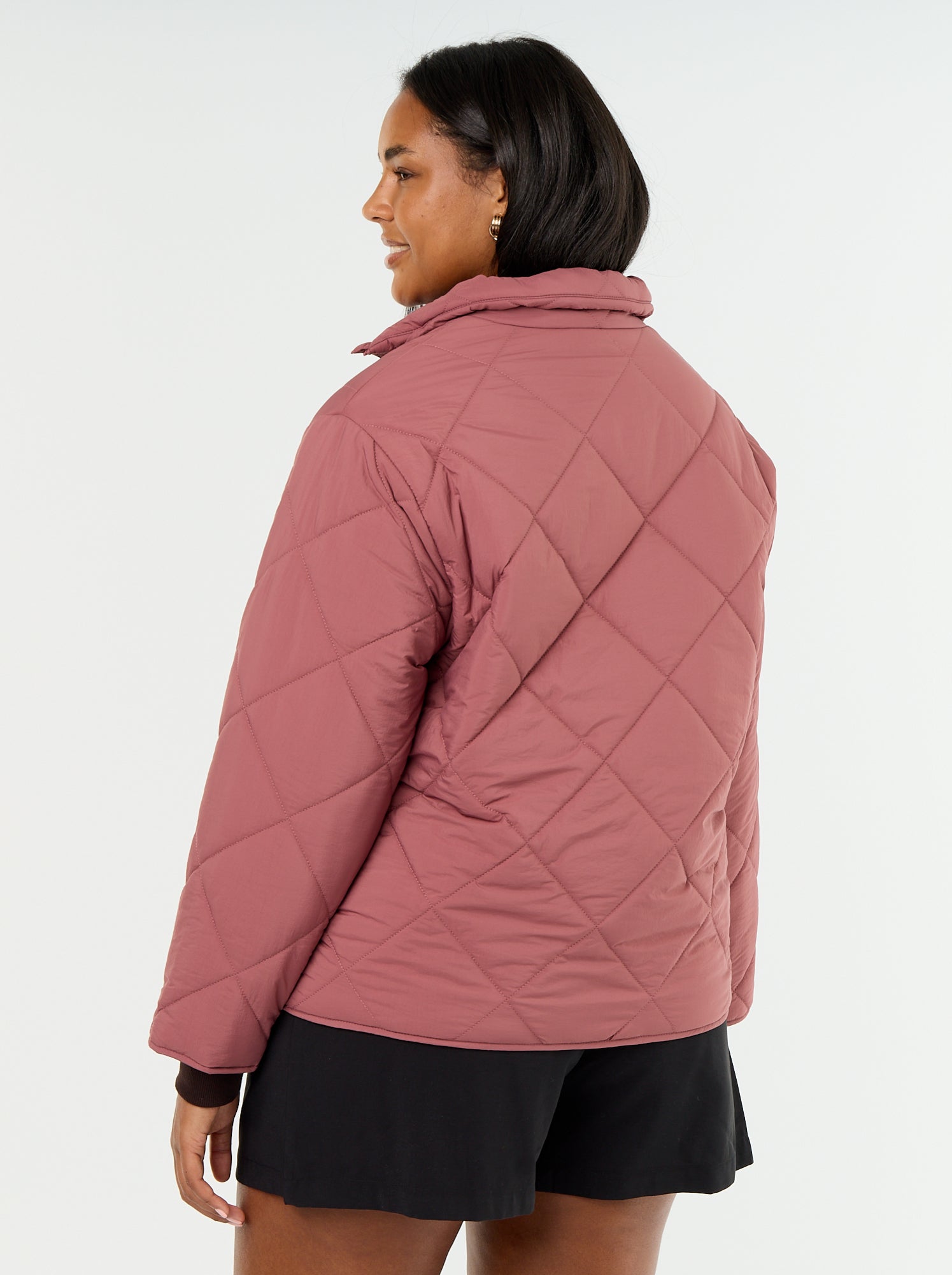 Blouson déperlant uni - Rose